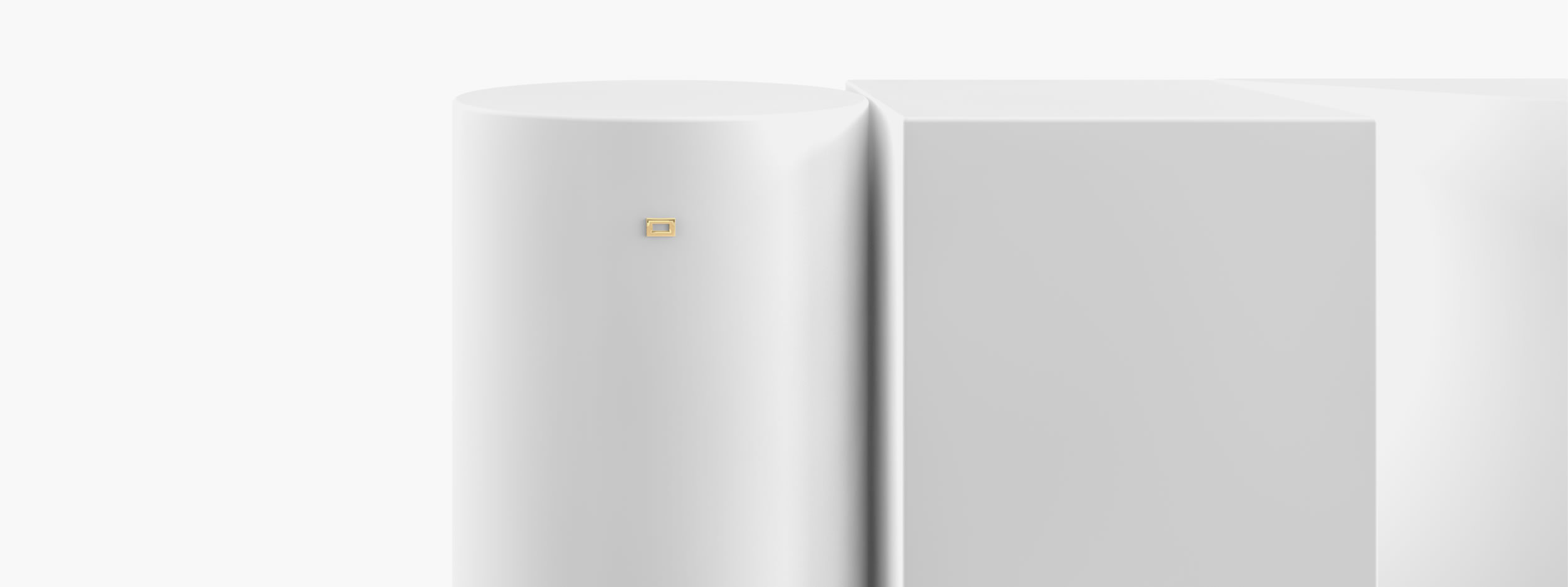 Beistelltisch Zylinder Quader Prisma weiss customdesign Wohnzimmer fine arts Beistelltische FS 1 FELIX SCHWAKE RECHTECK