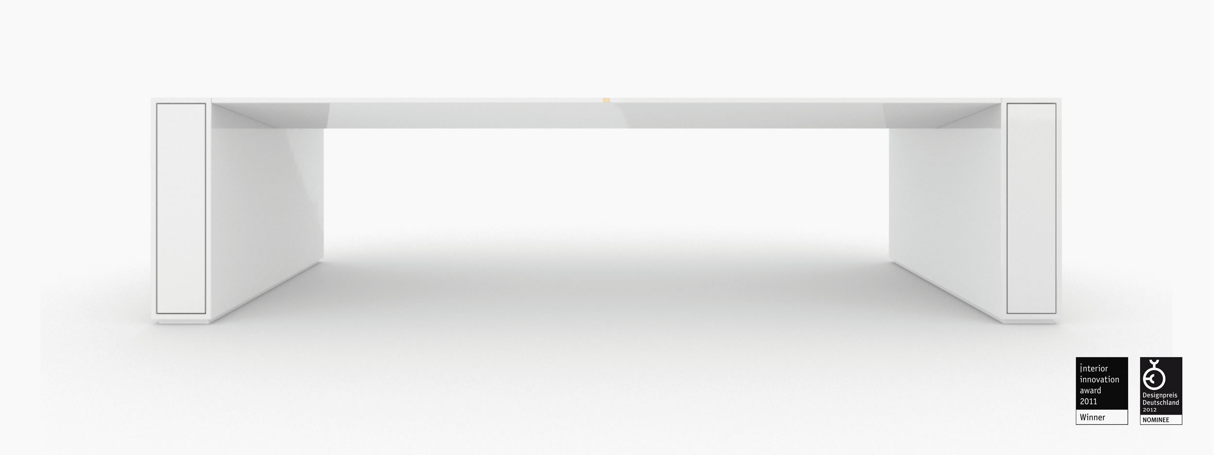 Besprechungstisch quader weiss beautifulhomes Buero art basel Besprechungstische FS 85 FELIX SCHWAKE RECHTECK