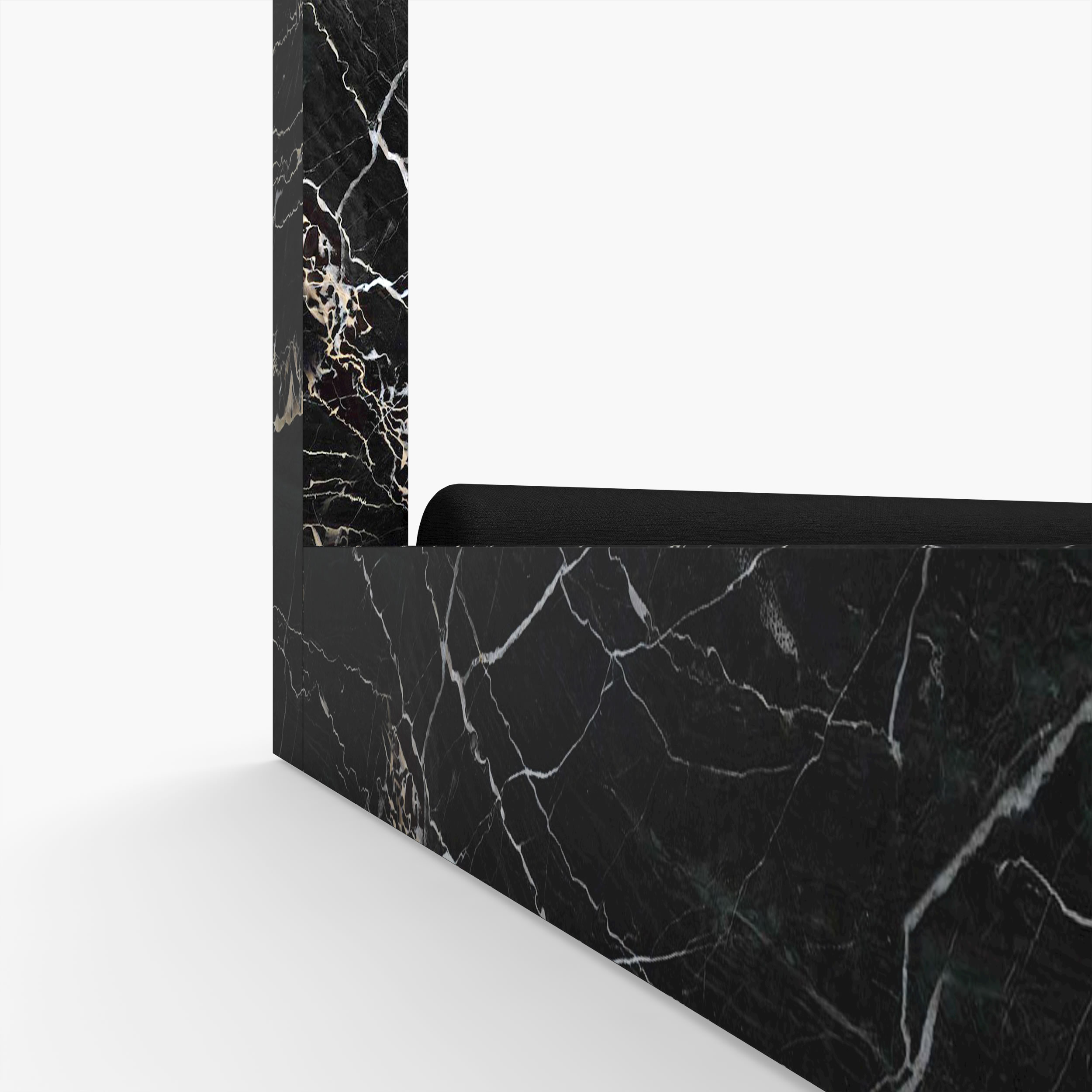 Bett Handgefertigte Kunstwerk Marmor Schwarz Felix Schwake 20 421 RECHTECK