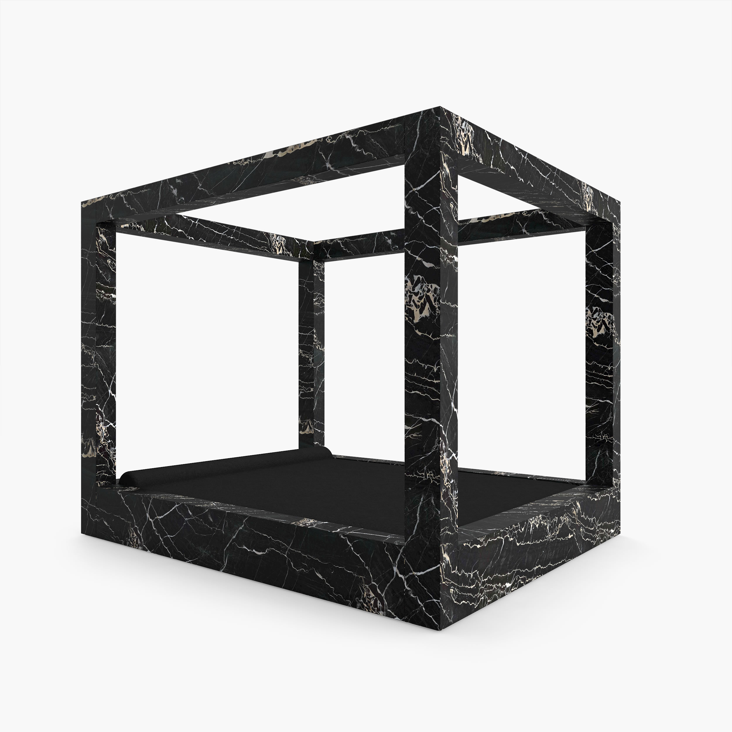 Bett Modernes Design Marmor Schwarz Felix Schwake 20 421 RECHTECK