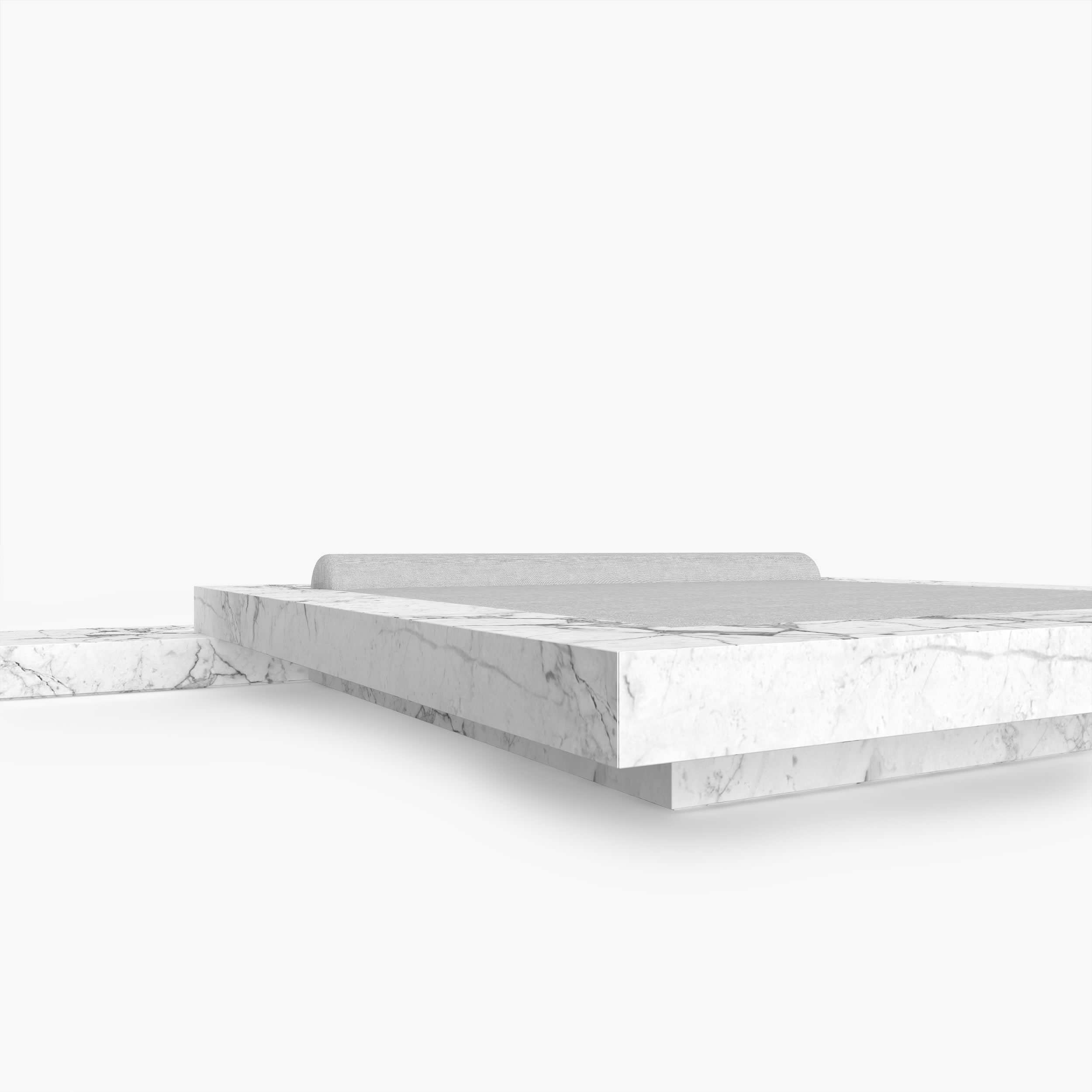 Bett Unique Art Marmor Weiss Felix Schwake 20 420 RECHTECK