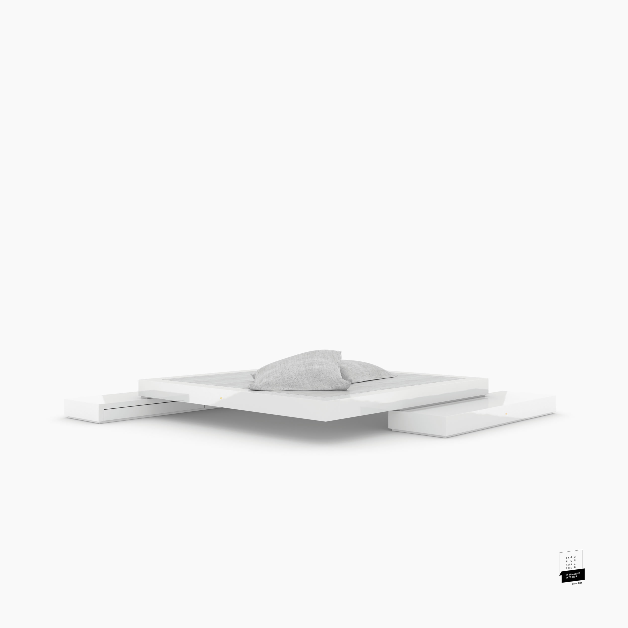 Bett flach weiss architecture design Schlafzimmer exclusive design Betten FS 16 FELIX SCHWAKE