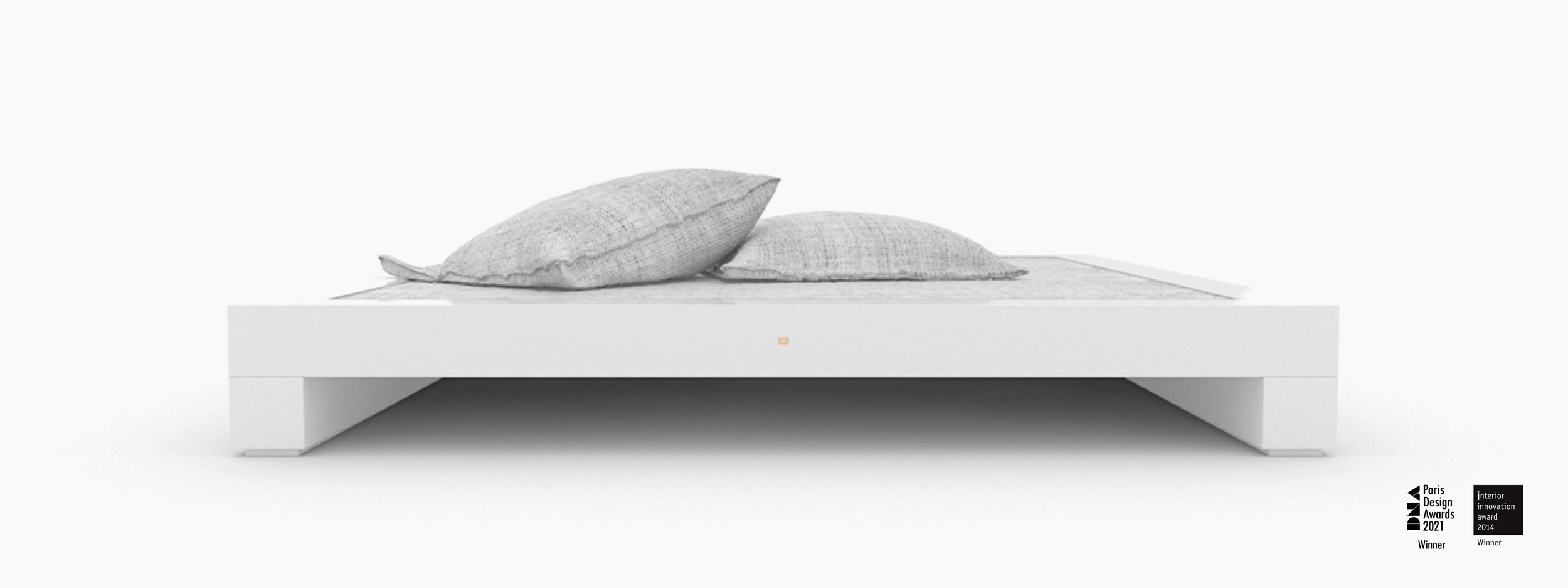 Bett flach weiss customdesign Schlafzimmer fine arts Betten FS 3 FELIX SCHWAKE RECHTECK