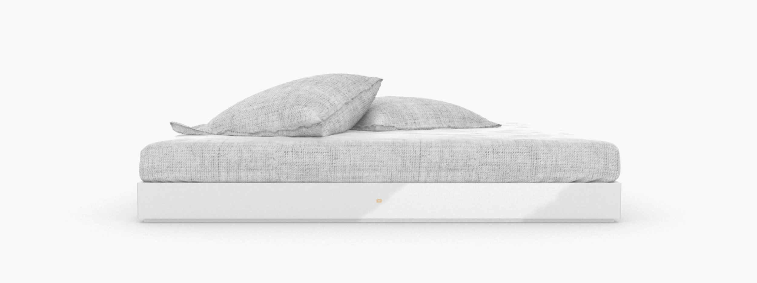 Bett flach weiss functional art Schlafzimmer minimalist furniture Betten FS 14 FELIX SCHWAKE RECHTECK