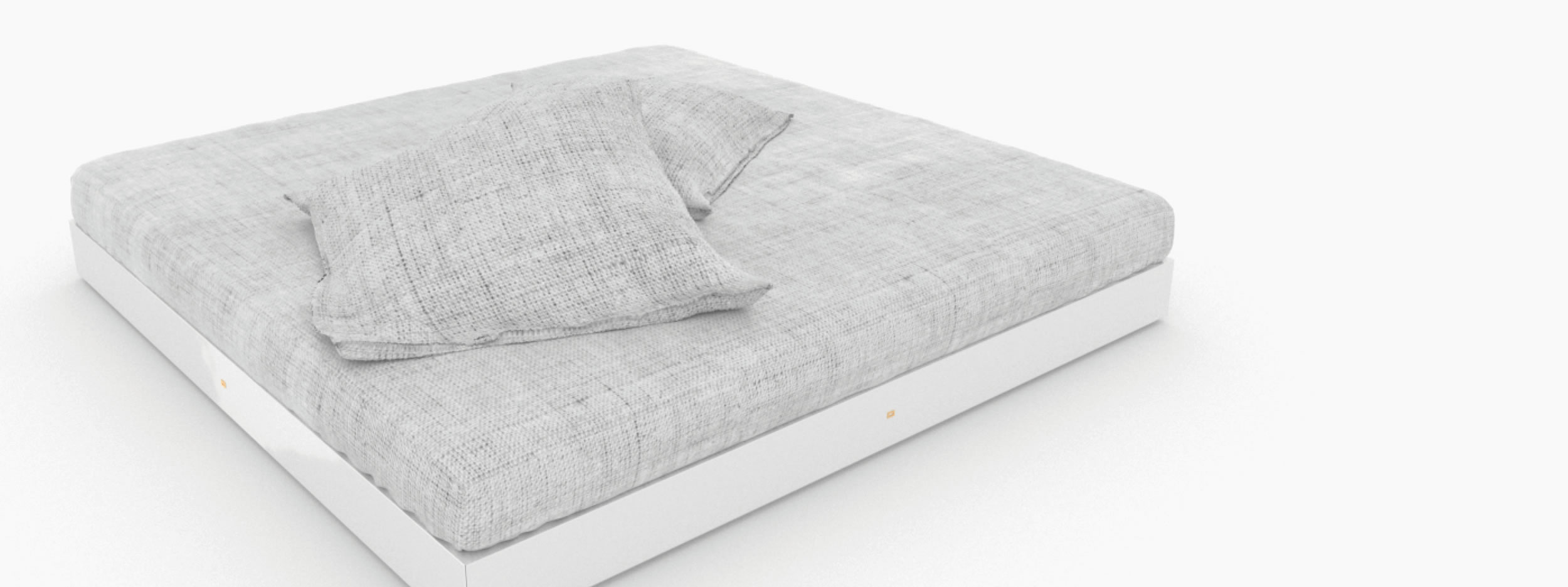 Bett flach weiss interiordesign Schlafzimmer limited edition Betten FS 14 FELIX SCHWAKE RECHTECK