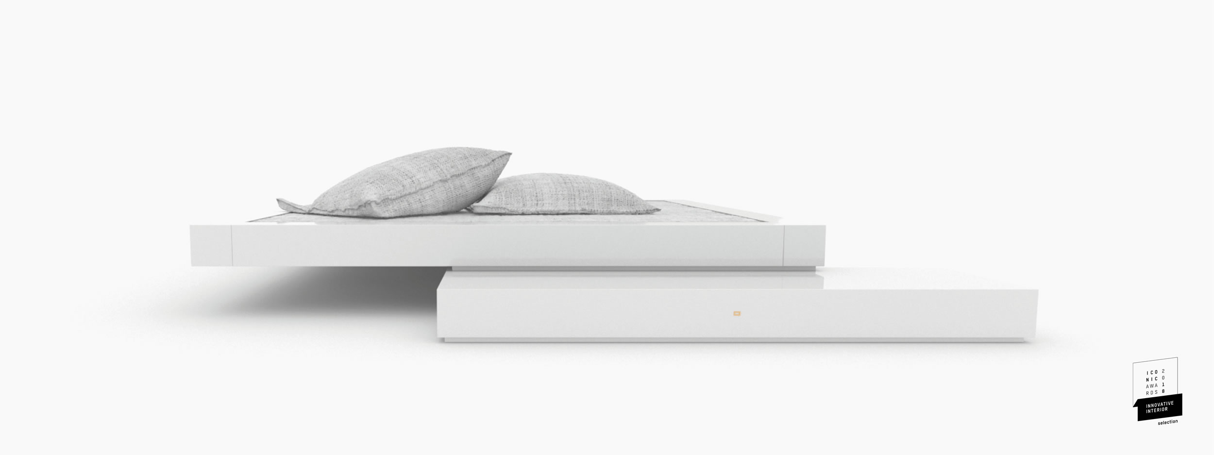 Bett flach weiss luxuryfurniture Schlafzimmer limited edition Betten FS 16 FELIX SCHWAKE RECHTECK