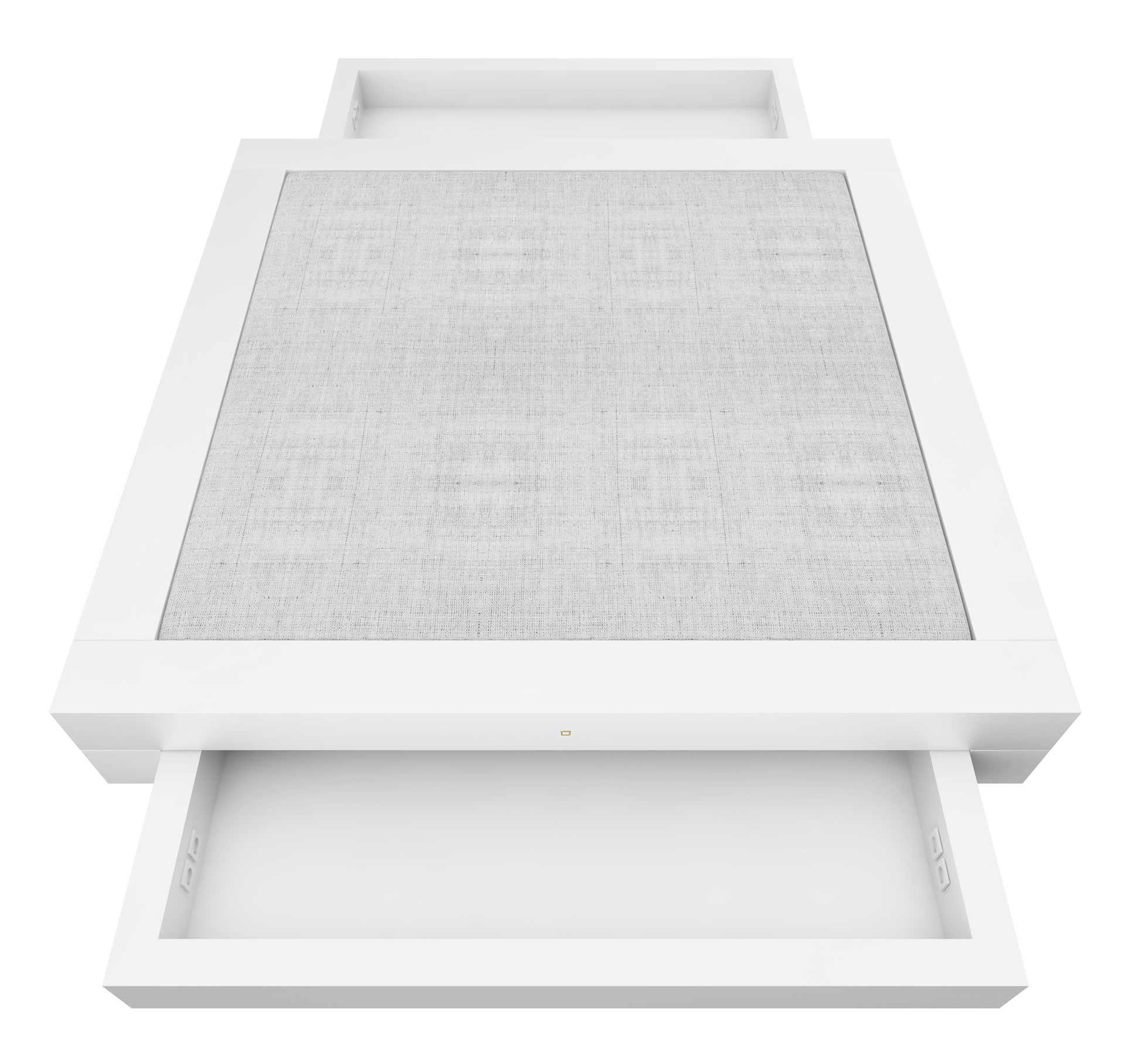 Bett mit Schubladen weiss Hochglanz Lack modern Schubladen B 1 1 Felix Schwake
