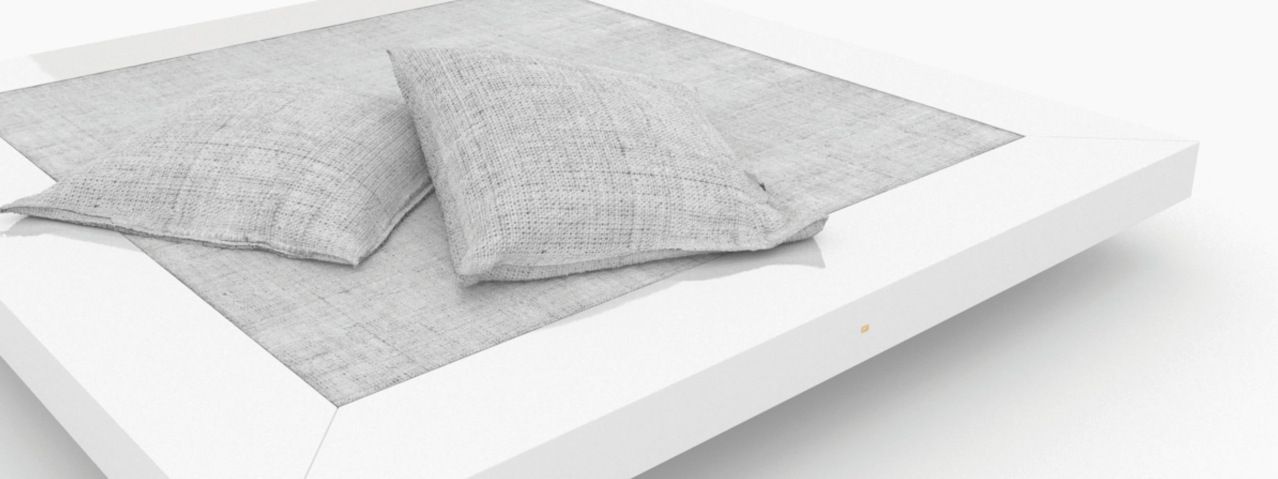 Bett quadratisch weiss interiorinspo Schlafzimmer minimal Betten FS 9 FELIX SCHWAKE RECHTECK