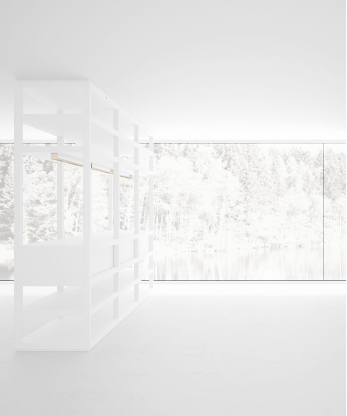 DESIGN REGAL II freistehende Garderobe DESIGN RECHTECK