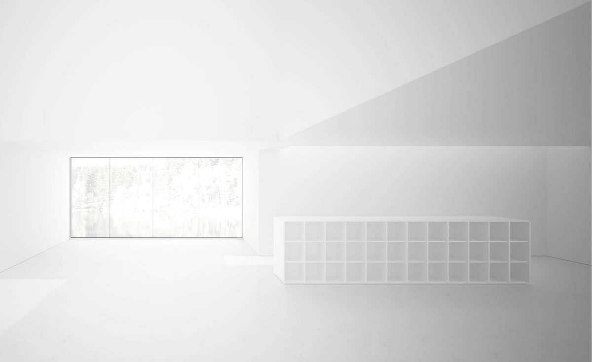 DESIGN REGAL III massgefertigte weiss Regal ThekeLuxus puristisches Interior Design RECHTECK