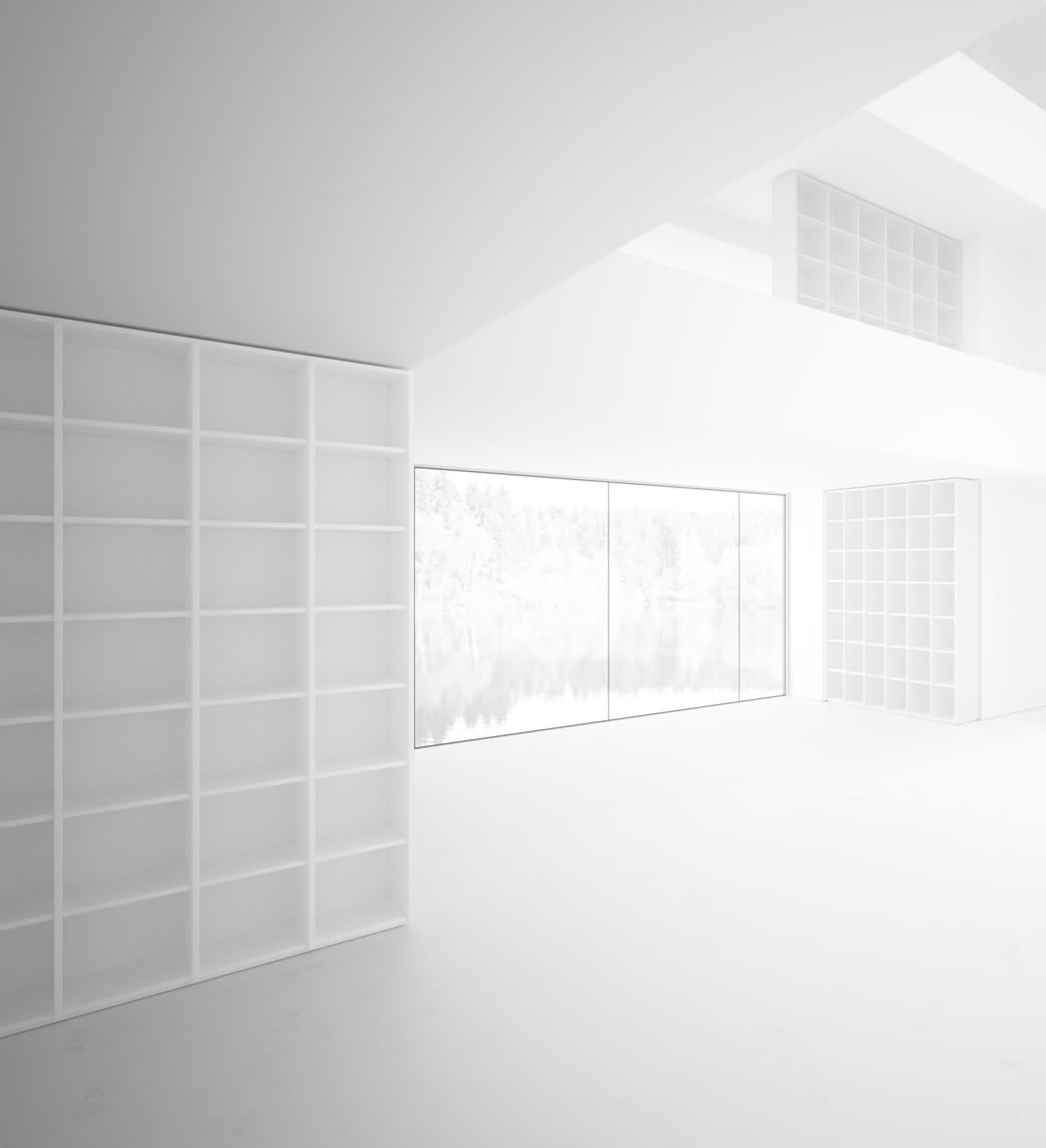 DESIGN REGAL III modern weiss RegalLuxus puristisches Interior Design RECHTECK