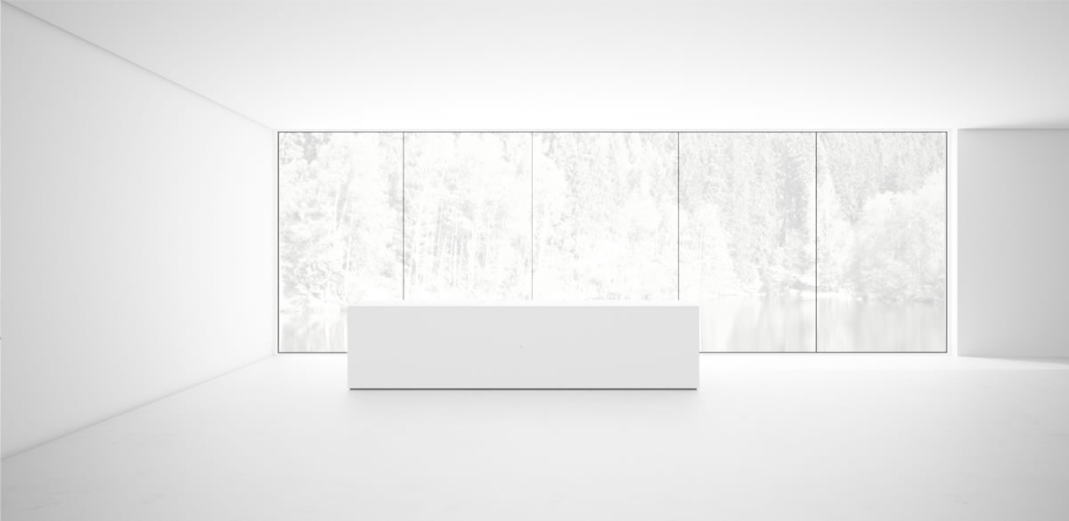 DESIGN SCHREIBTISCH II mass geschneiderter weisser Luxus Schreibtisch Gross Geschlossene FrontLuxus puristisches Interior Design RECHTECK