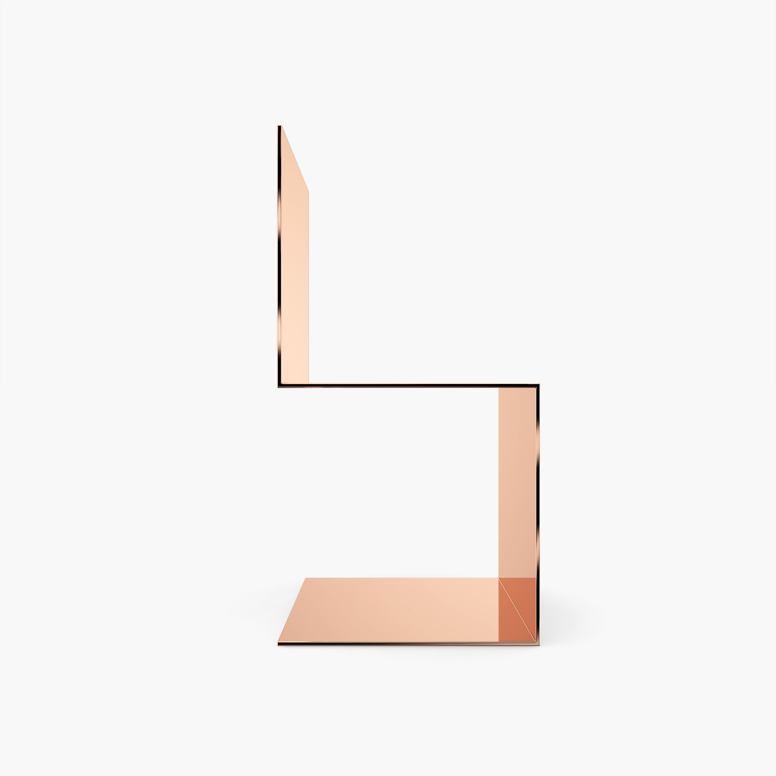 Freischwinger Stuhl Hand crafted Furniture Design Rose Gold Felix Schwake 20 423 RECHTECK