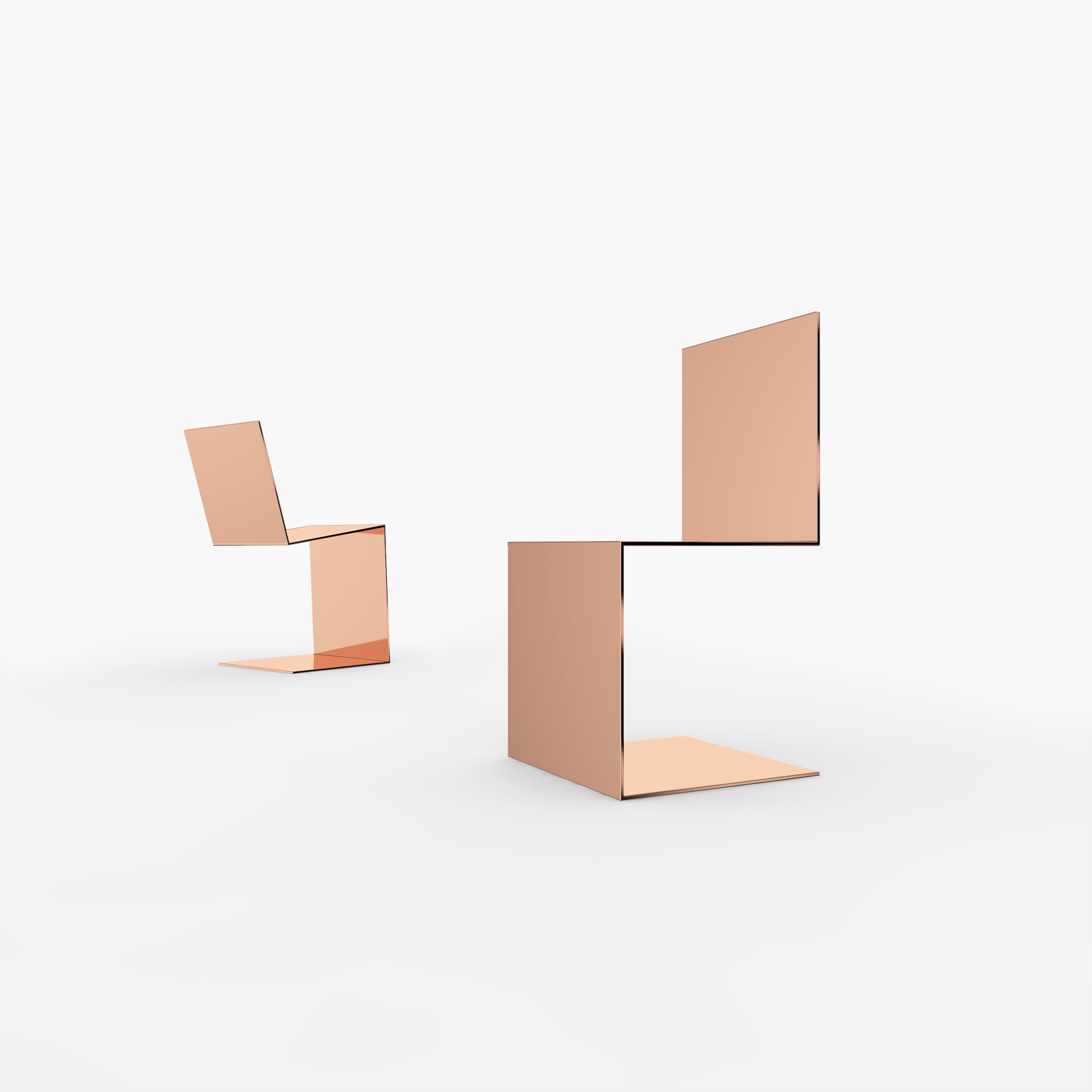 Freischwinger Stuhl Limitierte Auflage Luxus Design Rose Gold Felix Schwake 20 423 RECHTECK