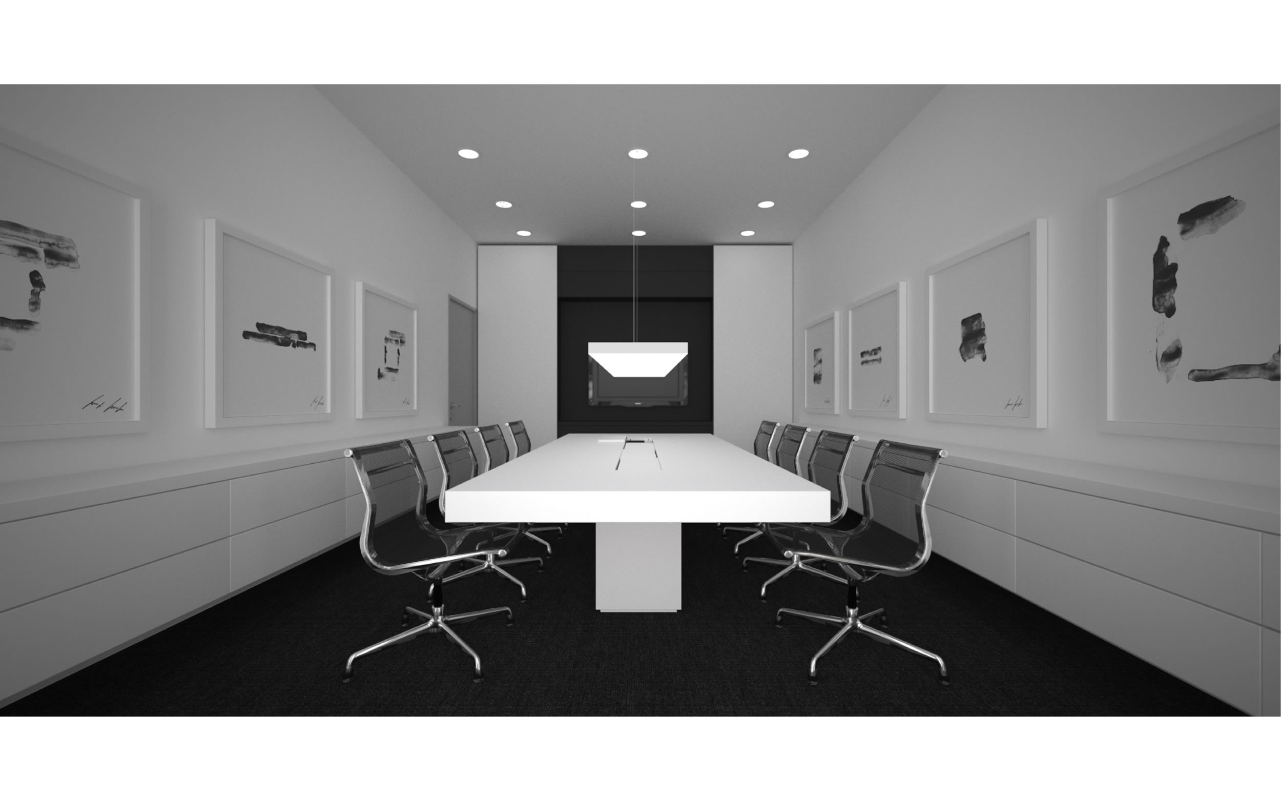 KONFERENZTISCH Interiordesign minimalistisch weiss CONGRESSUS RECHTECK
