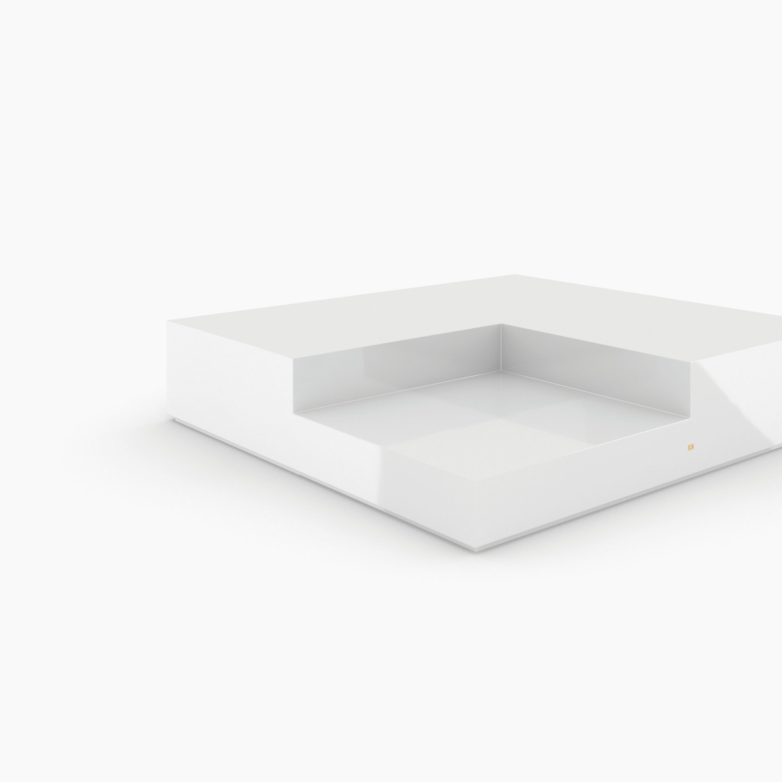 Kaffeetisch quader weiss white room Buero sculptural furniture Kaffeetische FS 82 FELIX SCHWAKE