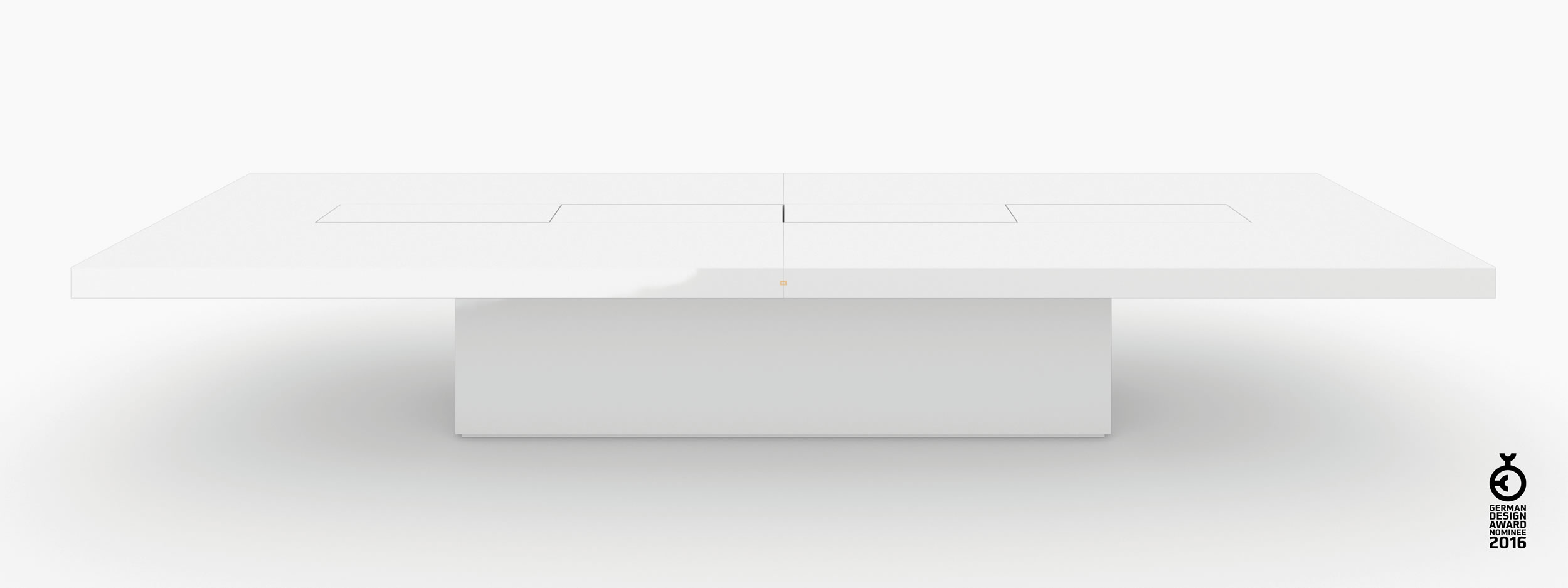 Konferenztisch Scheibe auf Quader weiss designcrush Konferenzsaal interior home Konferenztische FS 74 FELIX SCHWAKE RECHTECK