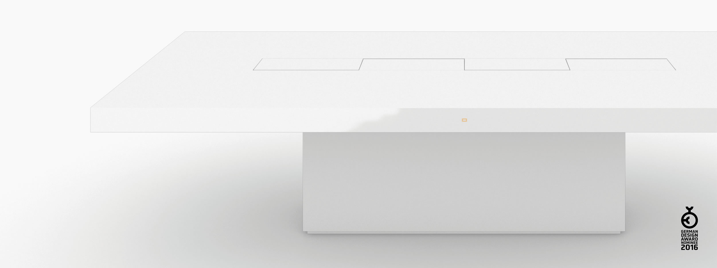 Konferenztisch Scheibe auf Quader weiss residentialdesign Besprechungsraum collectors Konferenztische FS 78 FELIX SCHWAKE RECHTECK