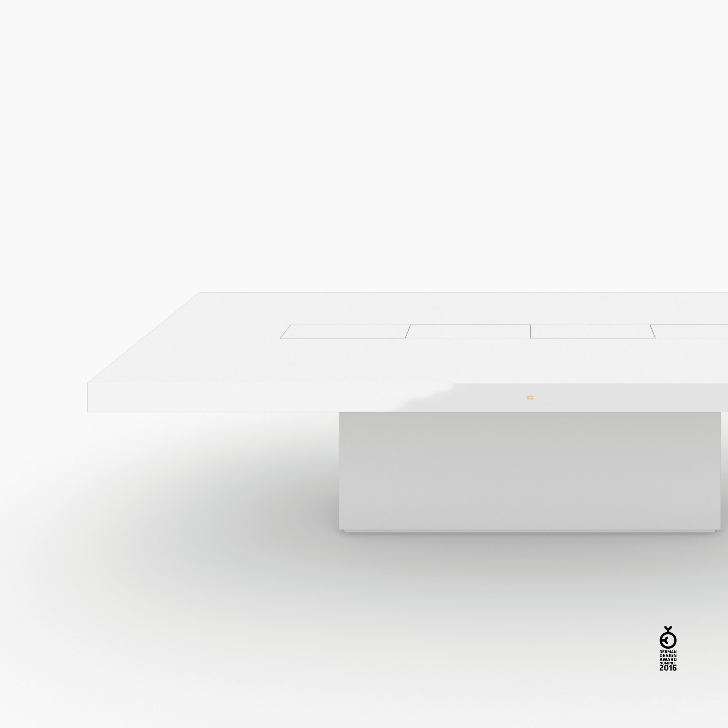 Konferenztisch Scheibe auf Quader weiss residentialdesign Besprechungsraum collectors Konferenztische FS 78 FELIX SCHWAKE