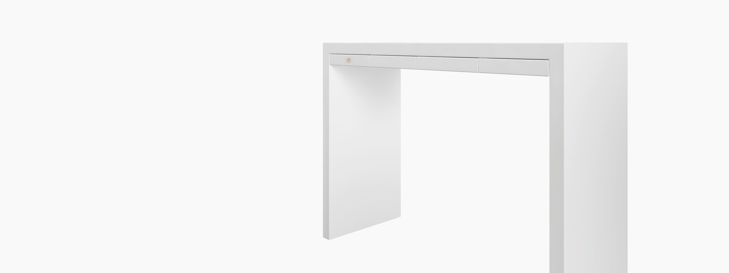 Konsole rechteckig weiss white room Buero sculptural furniture Konsolen FS 26 FELIX SCHWAKE RECHTECK