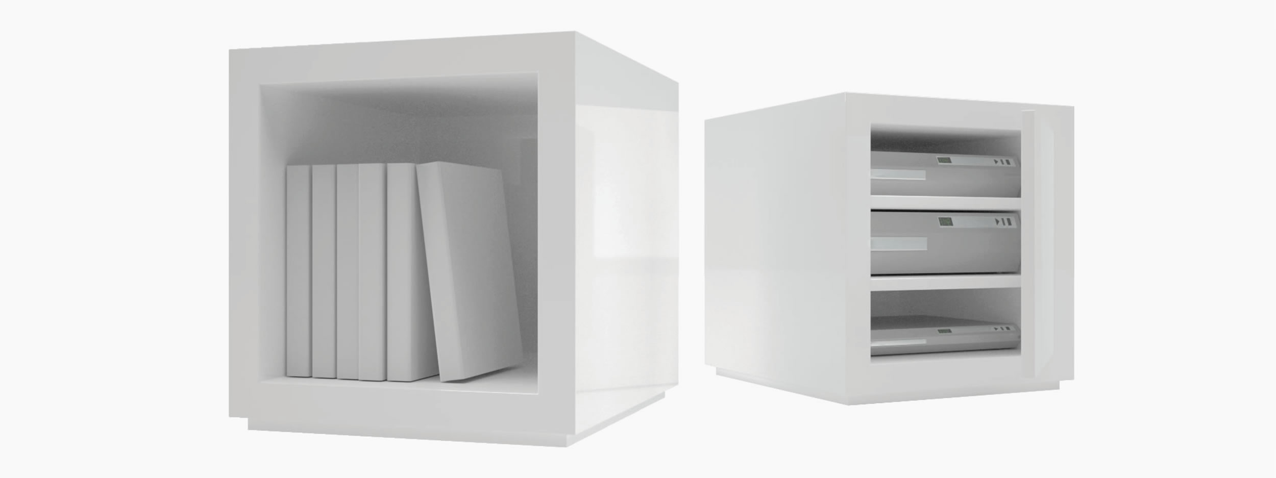 Konsole wuerfel weiss luxury Buero contemporary art Konsolen FS 49 FELIX SCHWAKE RECHTECK