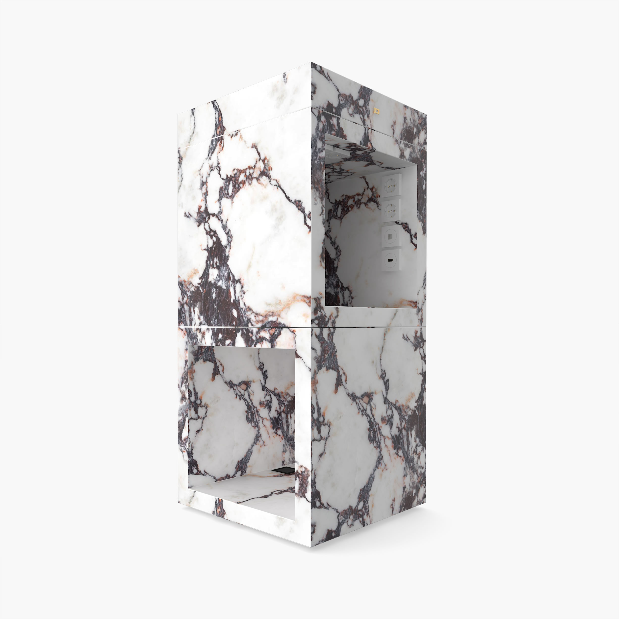 Pult Exclusive Luxury Furniture Marmor Rot Weiss Felix Schwake 20 425 RECHTECK