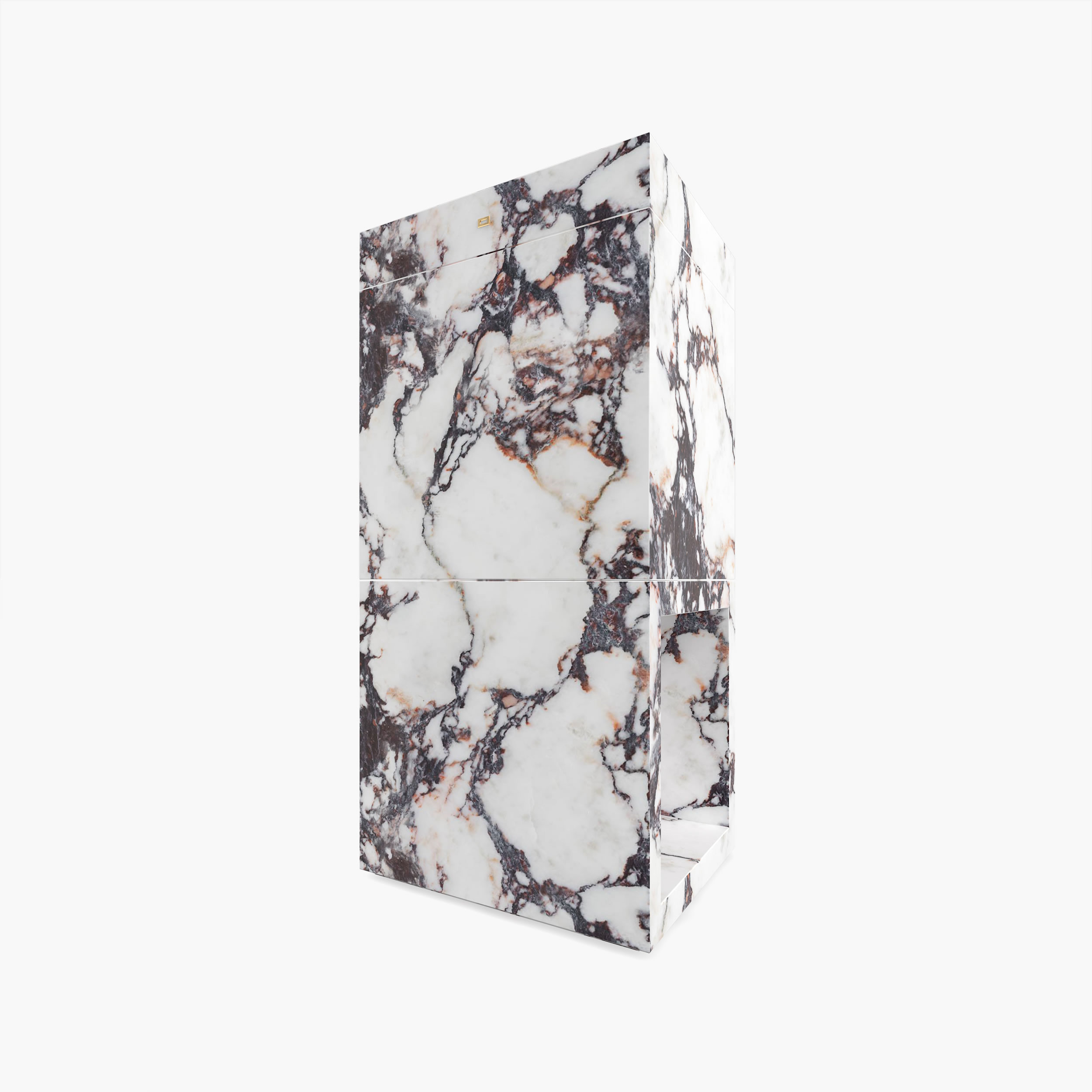 Pult Limited Edition Handwerkskunst Marmor Rot Weiss Felix Schwake 20 425 RECHTECK