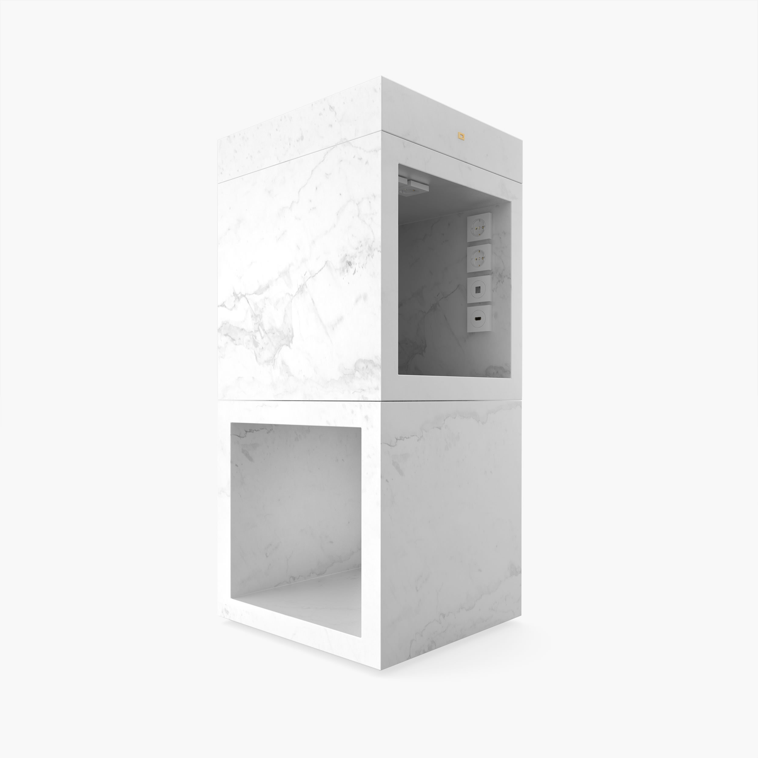 Pult One of a kind Kunstwerk Marmor Weiss Felix Schwake 20 425 RECHTECK