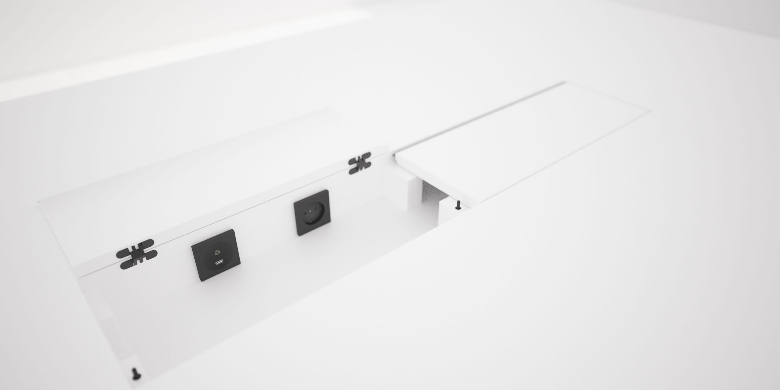 RECHTECK KONFERENZTISCH II I Innovativer Weisser Besprechungstisch