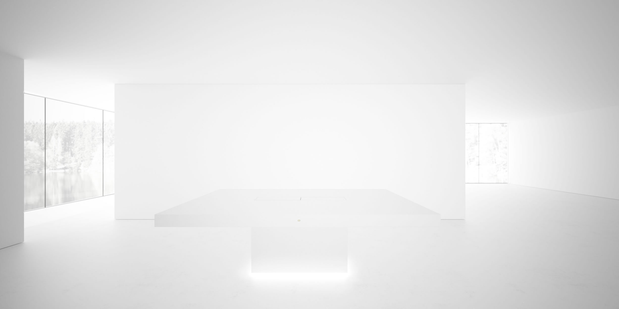 RECHTECK KONFERENZTISCH II I Minimalistischer Weisser Besprechungstisch