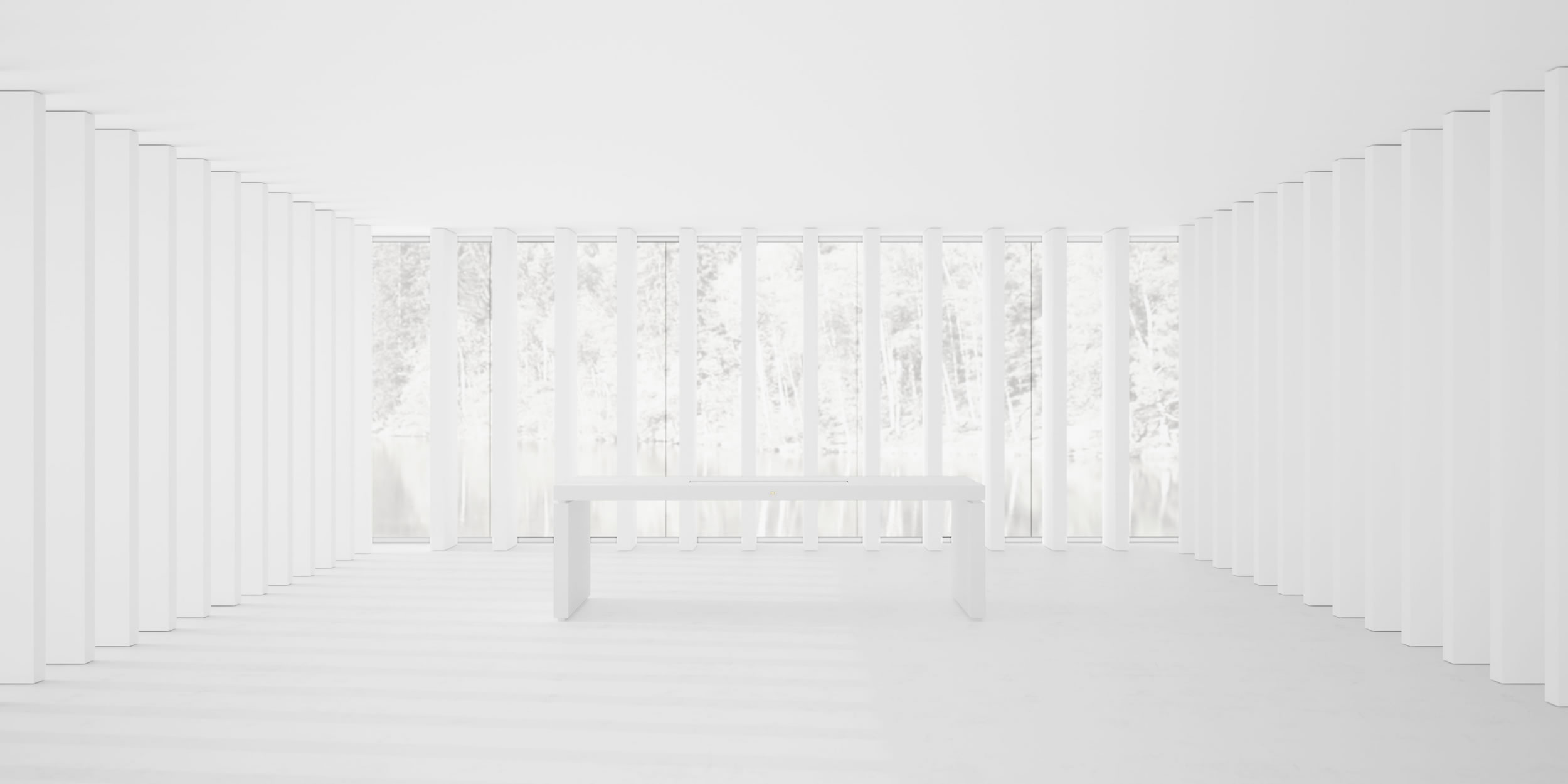 RECHTECK SCHREIBTISCH IV Exklusiver Weisser Chef Schreibtisch