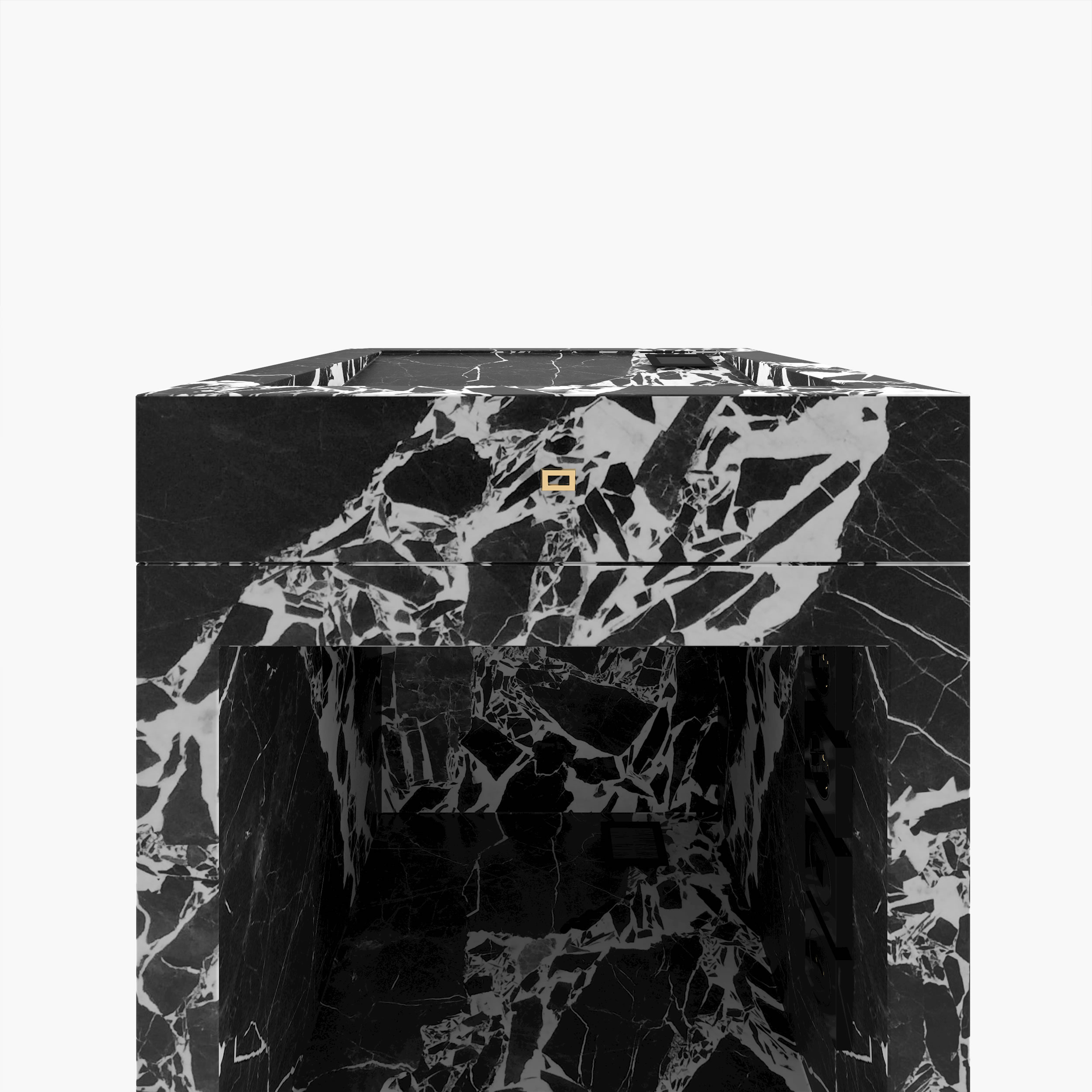 Redner Pult Minimal Luxury Lifestyle Marmor Schwarz Weiss Felix Schwake 20 425 RECHTECK