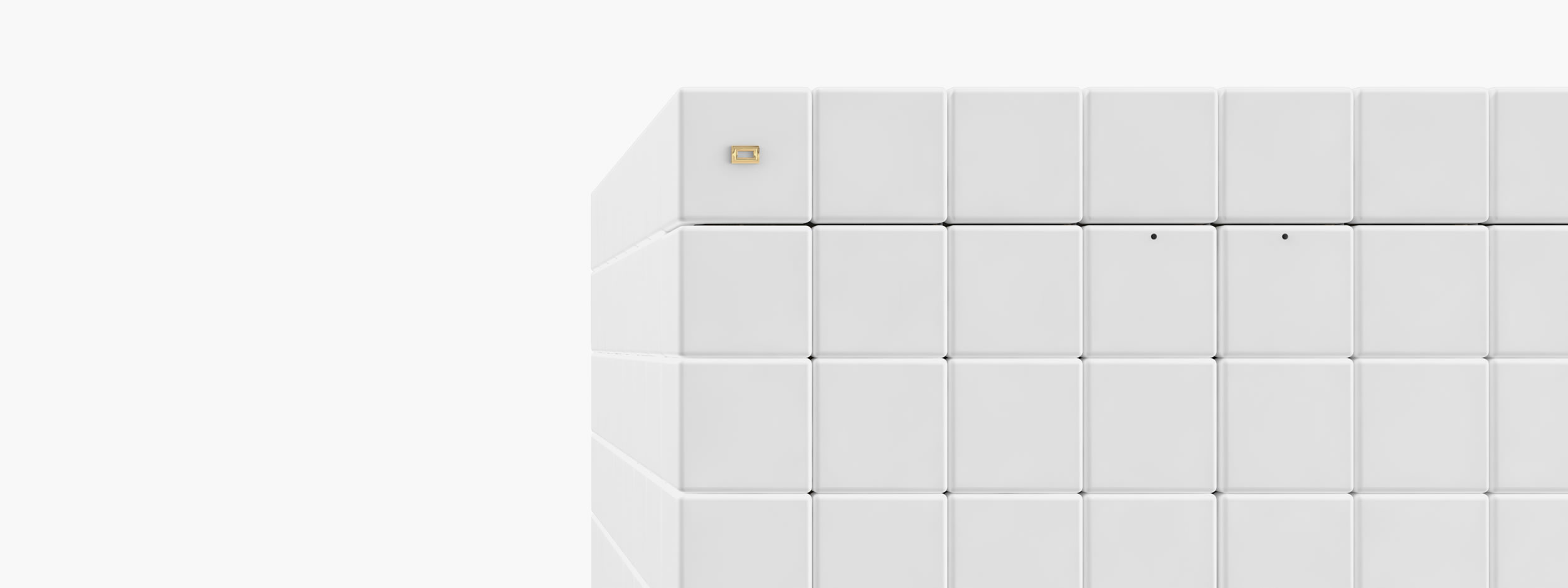 Schrank aus Kuben weiss contemporarysculpture Wohnzimmer home renovation Schraenke FS 146 b FELIX SCHWAKE RECHTECK