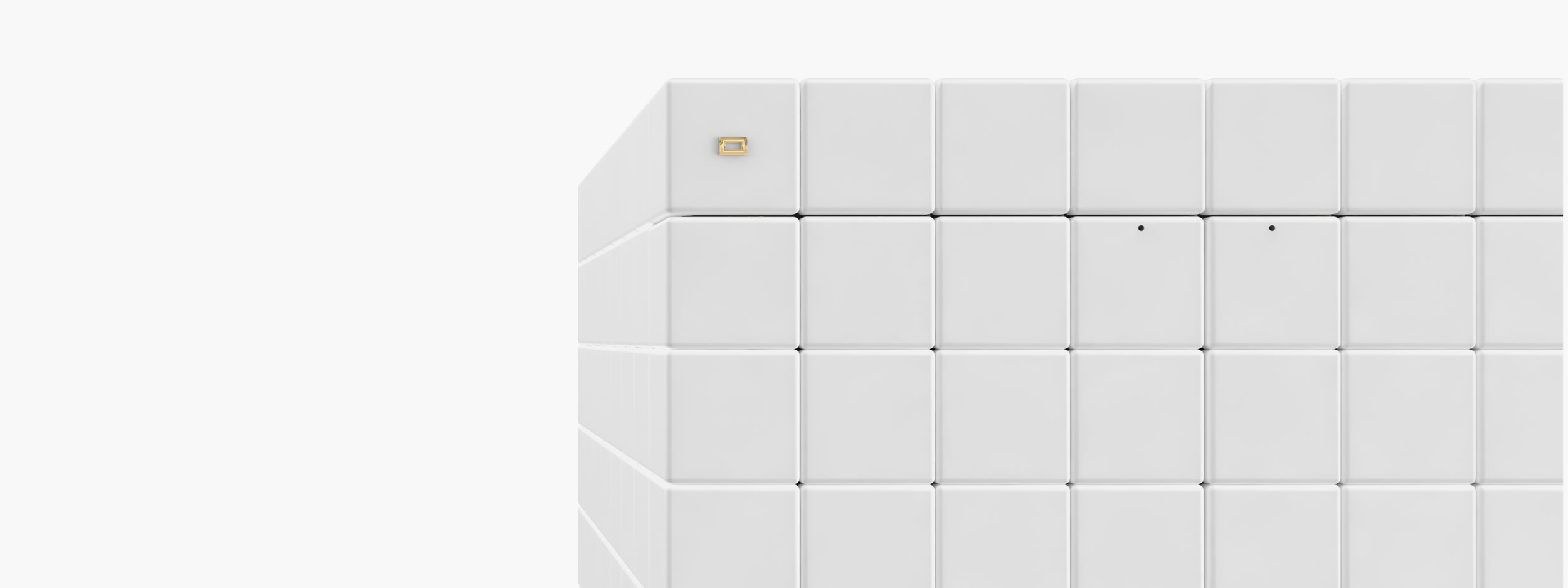 Schrank aus Kuben weiss interiorstyle Wohnzimmer object design Schraenke FS 148 FELIX SCHWAKE RECHTECK