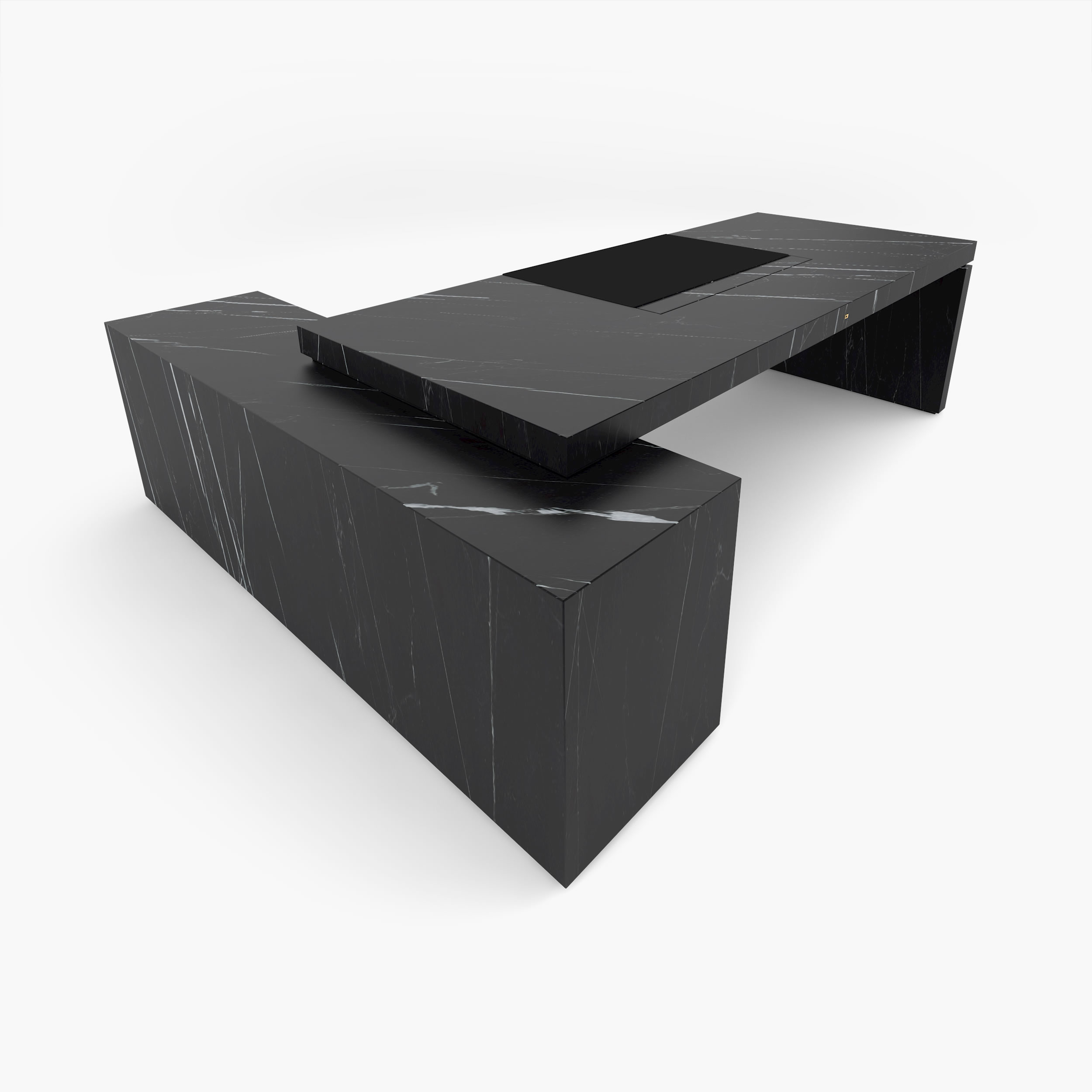 Schreibtisch Minimalist Art Marmor Schwarz Felix Schwake 20 419 RECHTECK