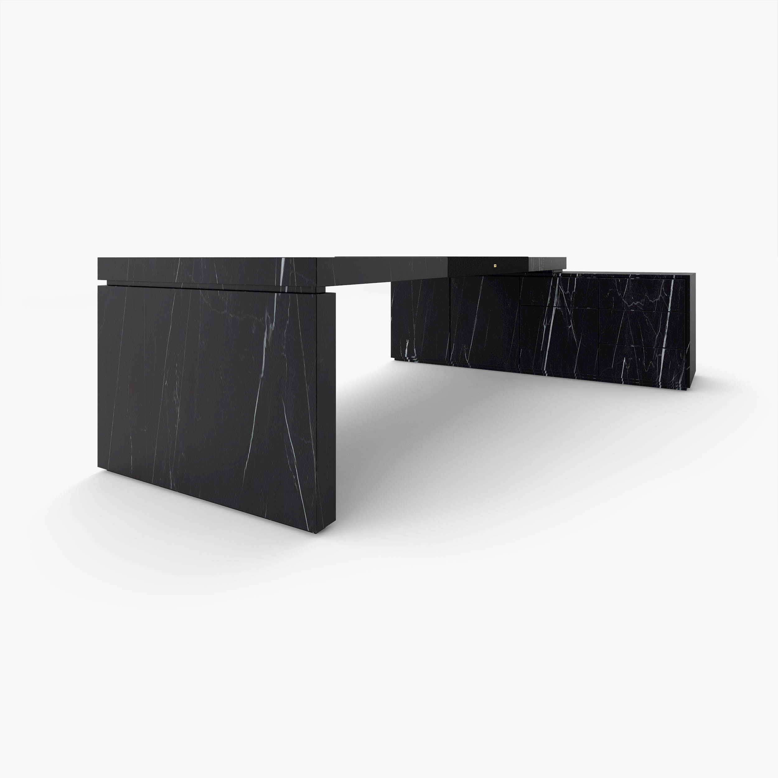 Schreibtisch Modern Art Marmor Schwarz Felix Schwake 20 419 RECHTECK