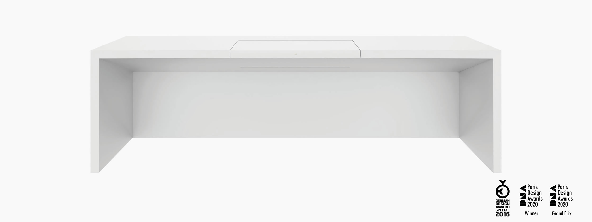 Schreibtisch quader weiss luxuryfurniture Chefzimmer limited edition Schreibtische FS 91 FELIX SCHWAKE RECHTECK