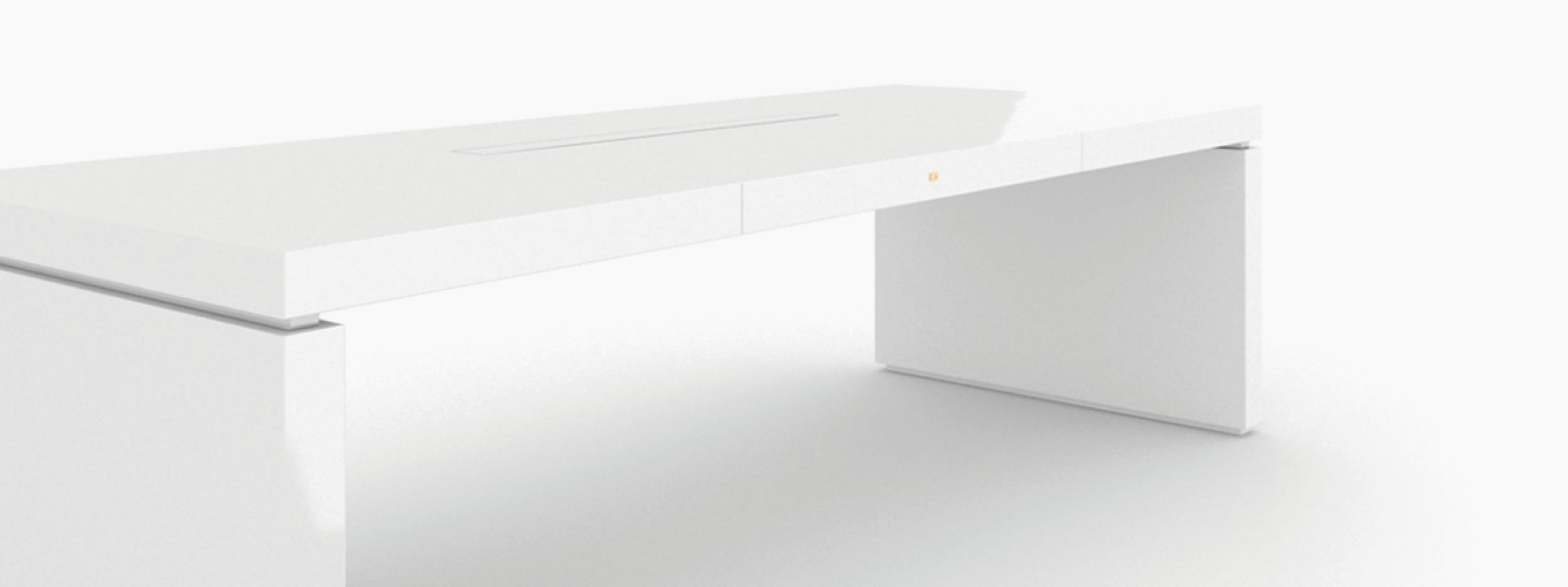 Schreibtisch rechteckig weiss contemporarydesign Chefzimmer interior ispiration Schreibtische FS 97 FELIX SCHWAKE RECHTECK