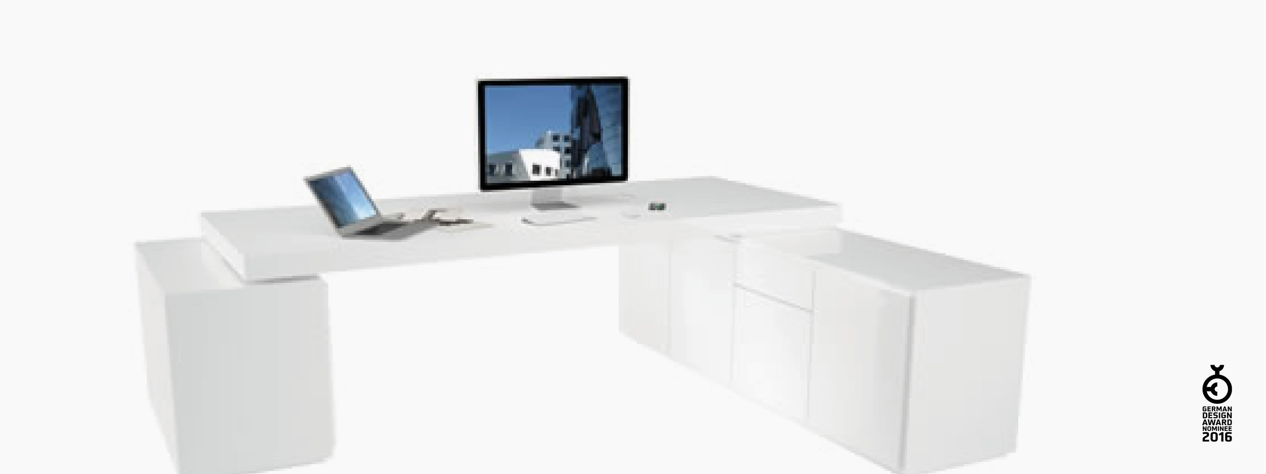 Schreibtisch scheiben und quader weiss uniquepieces Chefzimmer art collector Schreibtische FS 96 FELIX SCHWAKE RECHTECK