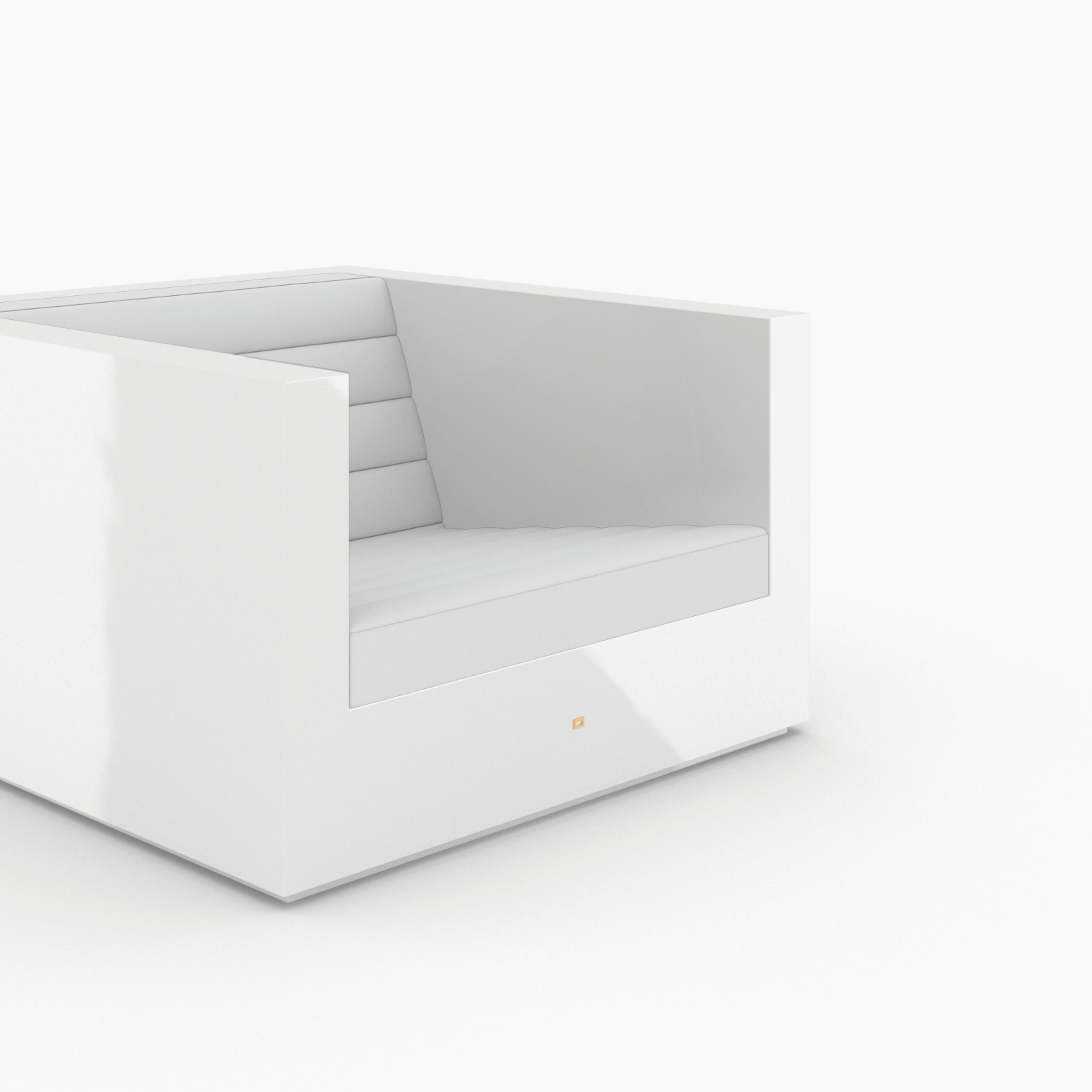 Sessel quadratisch weiss architectural design Buero luxurious interiors Sessel FS 25 FELIX SCHWAKE