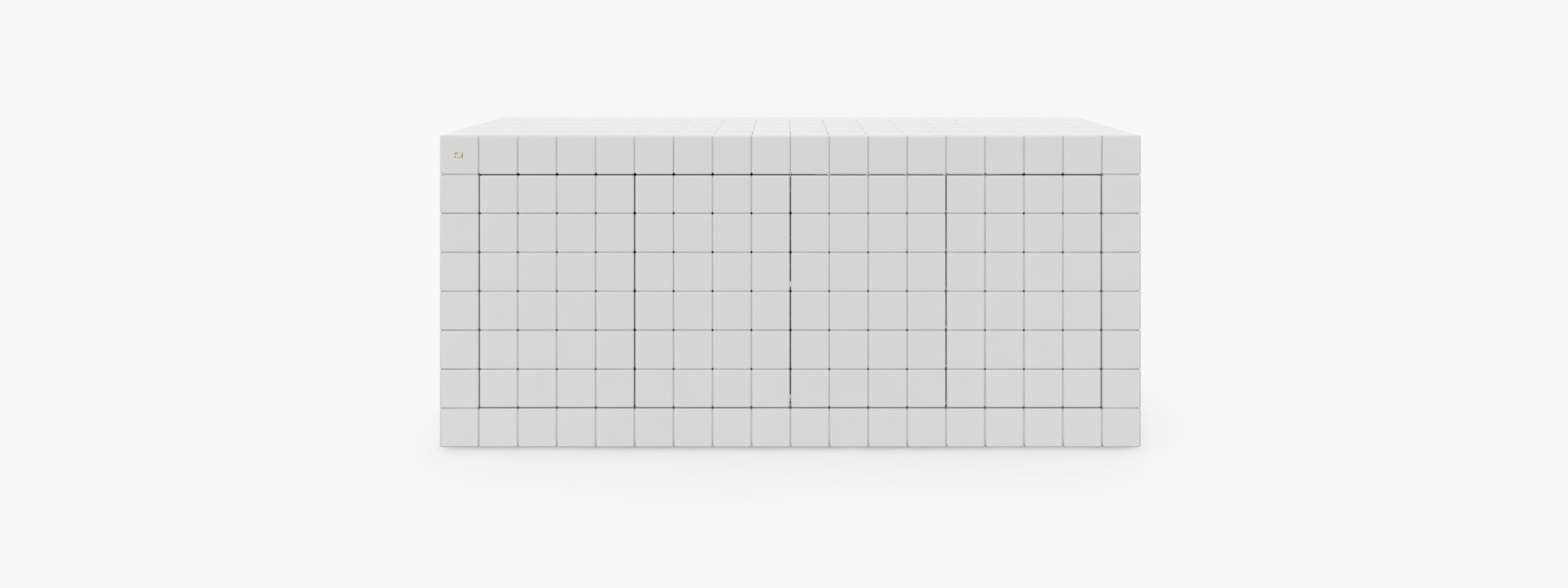 Sideboard aus Kuben weiss all white Wohnzimmer art furniture Konsolen  Sideboards FS 11 FELIX SCHWAKE RECHTECK