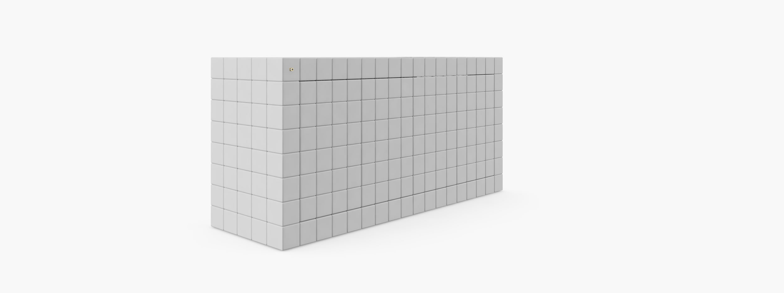 Sideboard aus Kuben weiss white room Wohnzimmer sculptural furniture Konsolen  Sideboards FS 11 FELIX SCHWAKE RECHTECK