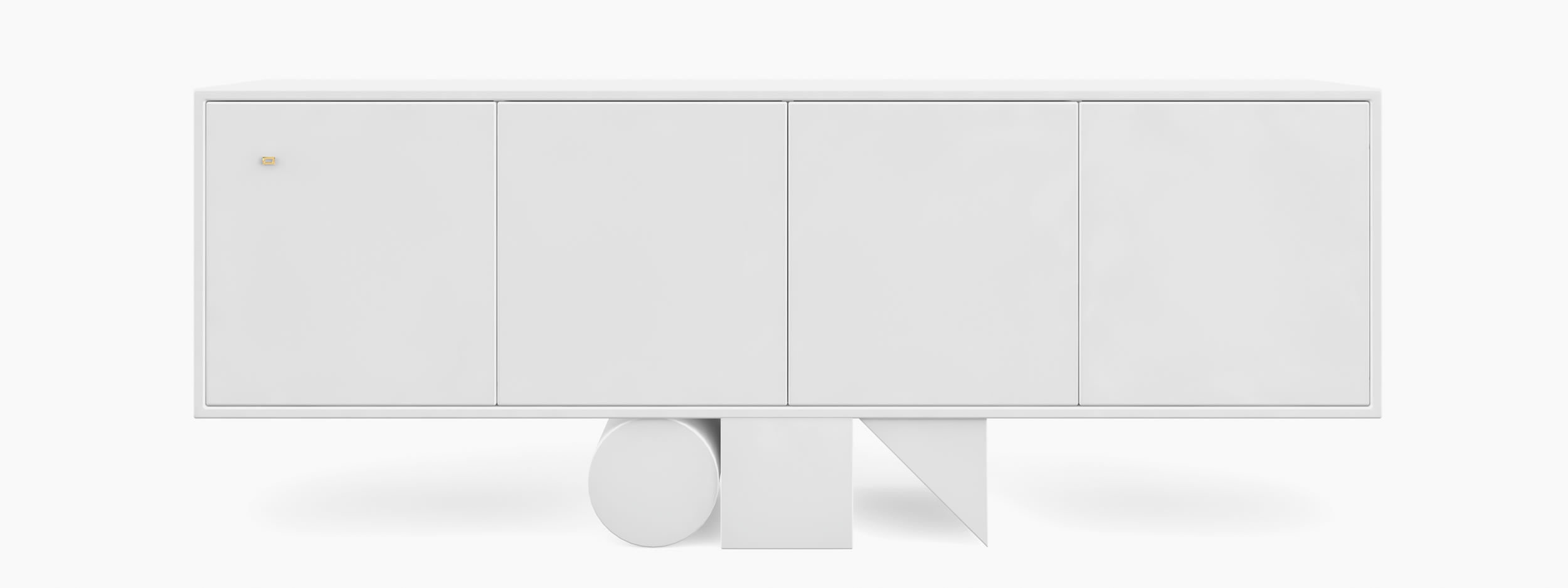 Sideboard wuerfel prisma zylinder weiss contemporaryart Buero interior design Sideboards FS 151 A FELIX SCHWAKE RECHTECK