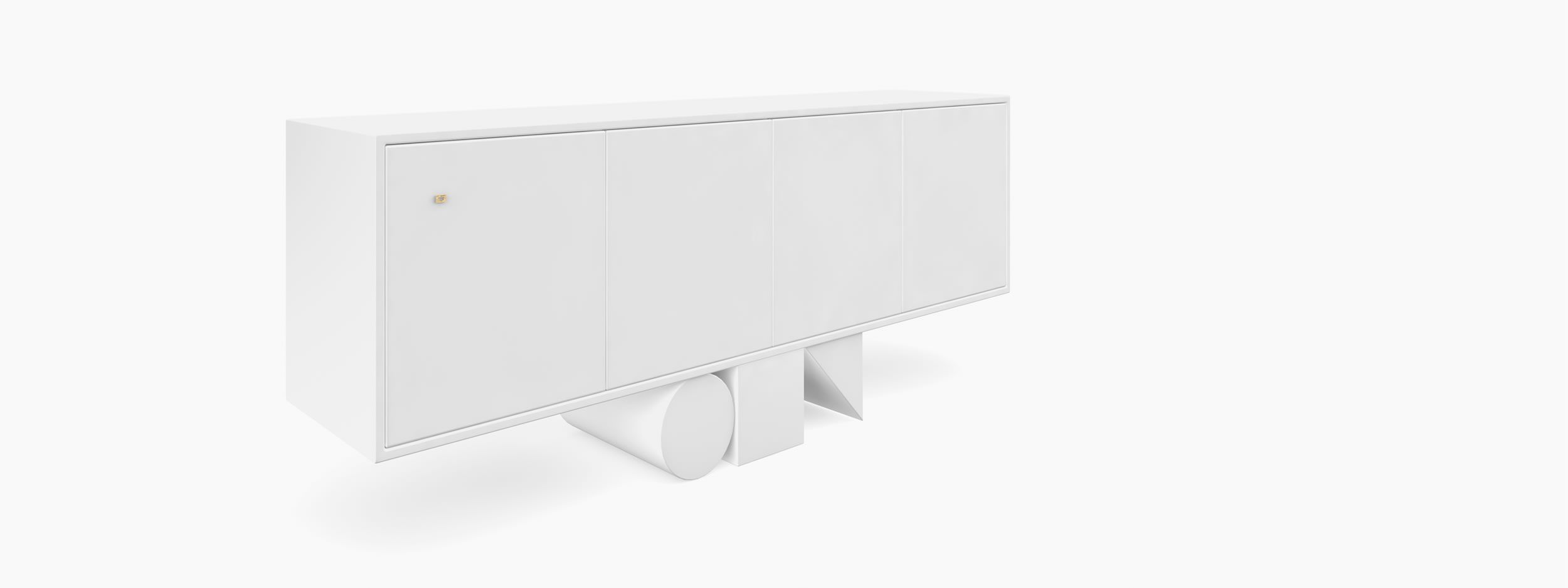 Sideboard wuerfel prisma zylinder weiss contemporarydecordativearts Buero interior and living Sideboards FS 151 A FELIX SCHWAKE RECHTECK