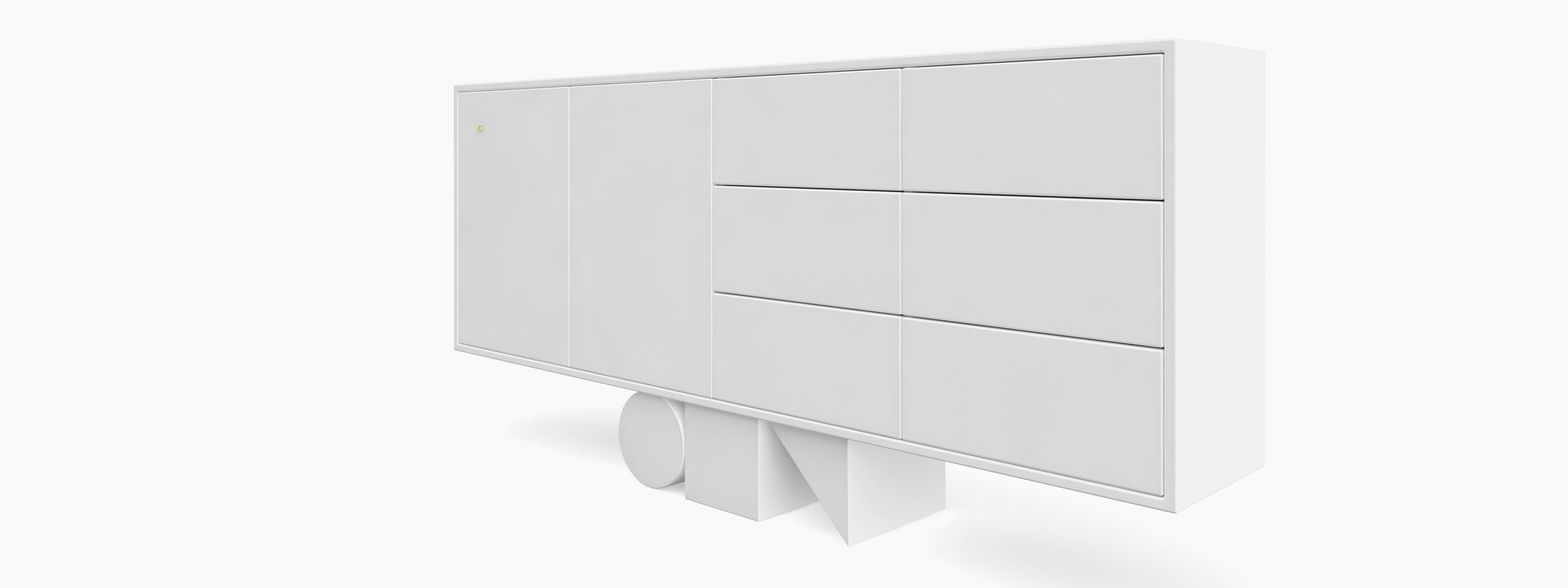 Sideboard wuerfel prisma zylinder weiss designcrush Buero interior home Sideboards FS 4 FELIX SCHWAKE RECHTECK