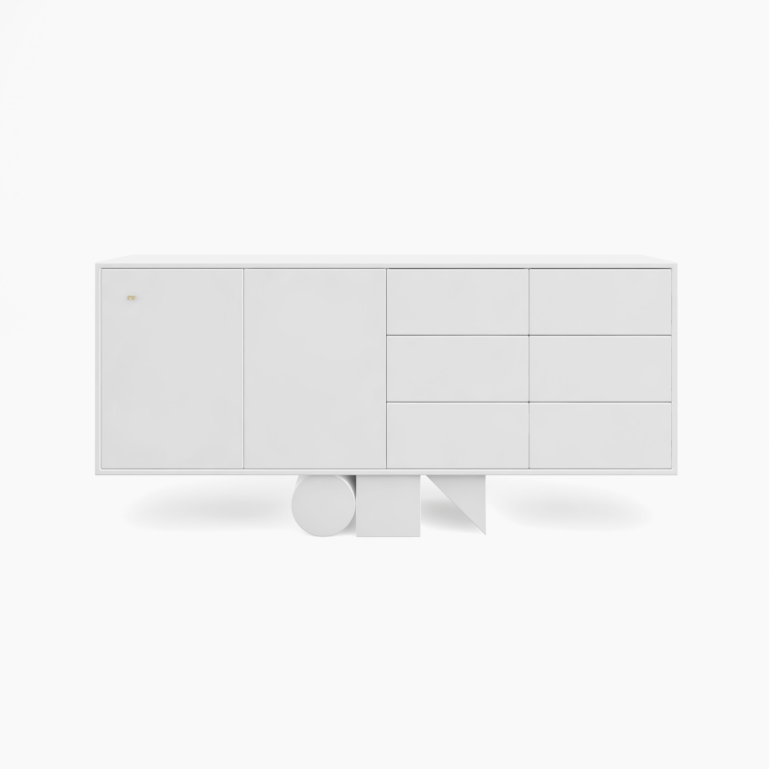 Sideboard wuerfel prisma zylinder weiss interiorinspo Buero minimal Sideboards FS 4 FELIX SCHWAKE