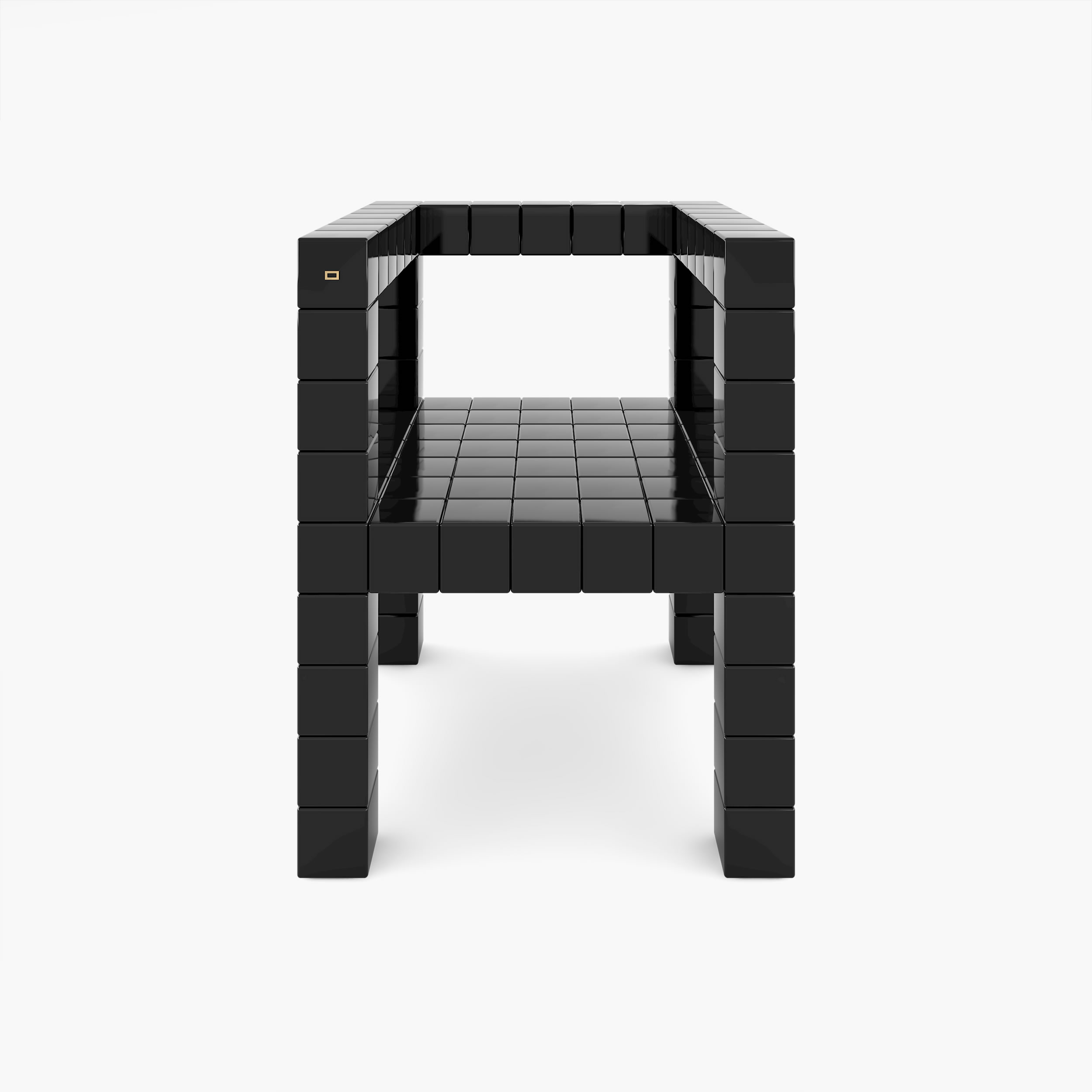 Stuhl Armlehnen Minimalistic Kunst Design Klavierlack Hochglanz Schwarz Felix Schwake 20 437 RECHTECK