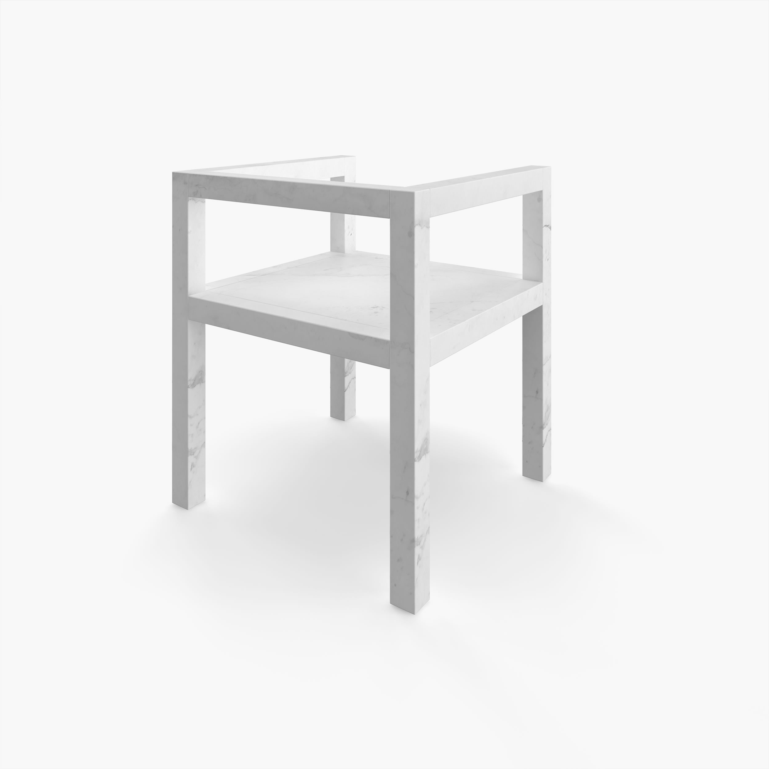 Stuhl Luxurioeses Luxus Design Marmor Weiss Felix Schwake 20 424 RECHTECK