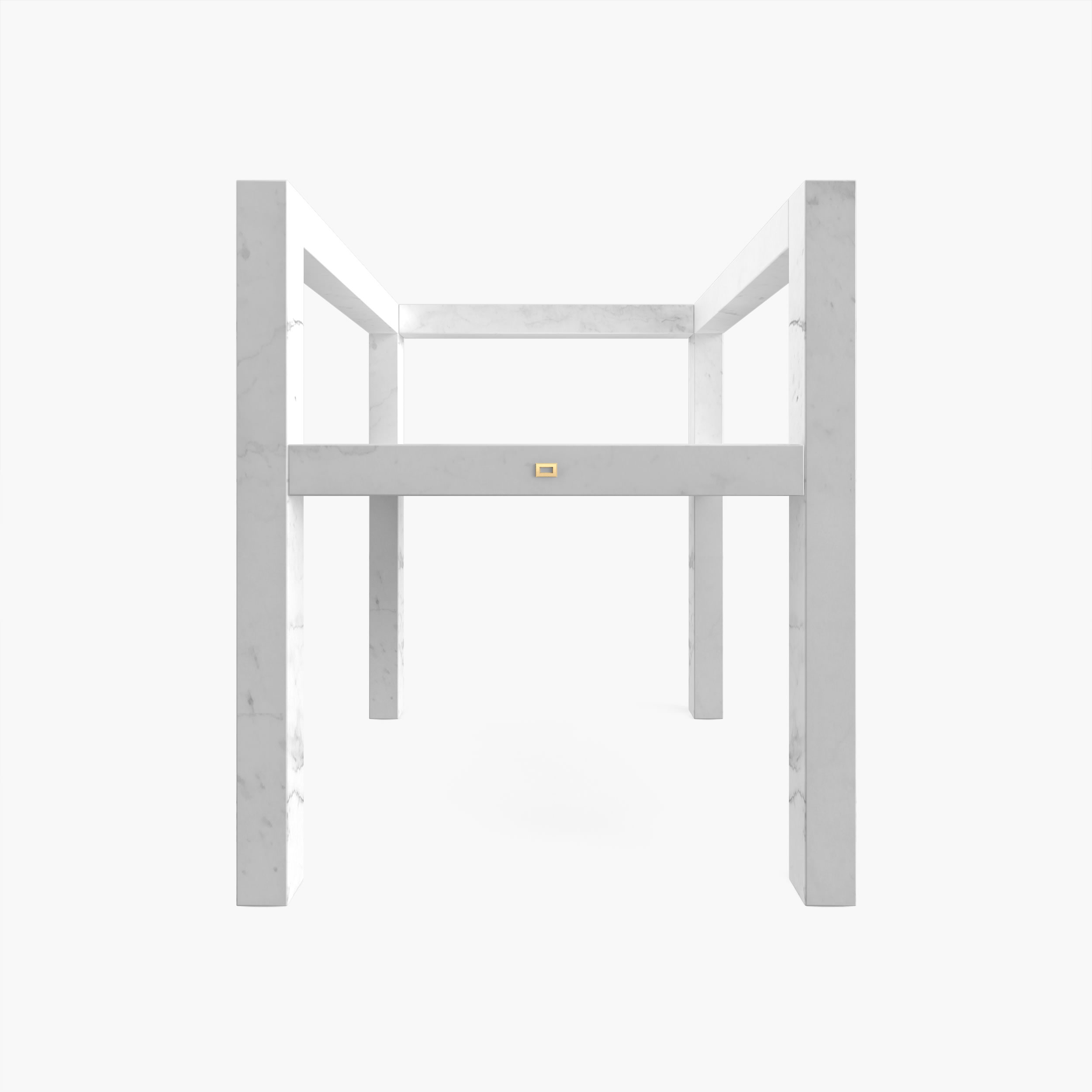 Stuhl Minimalism Luxury Lifestyle Marmor Weiss Felix Schwake 20 424 RECHTECK