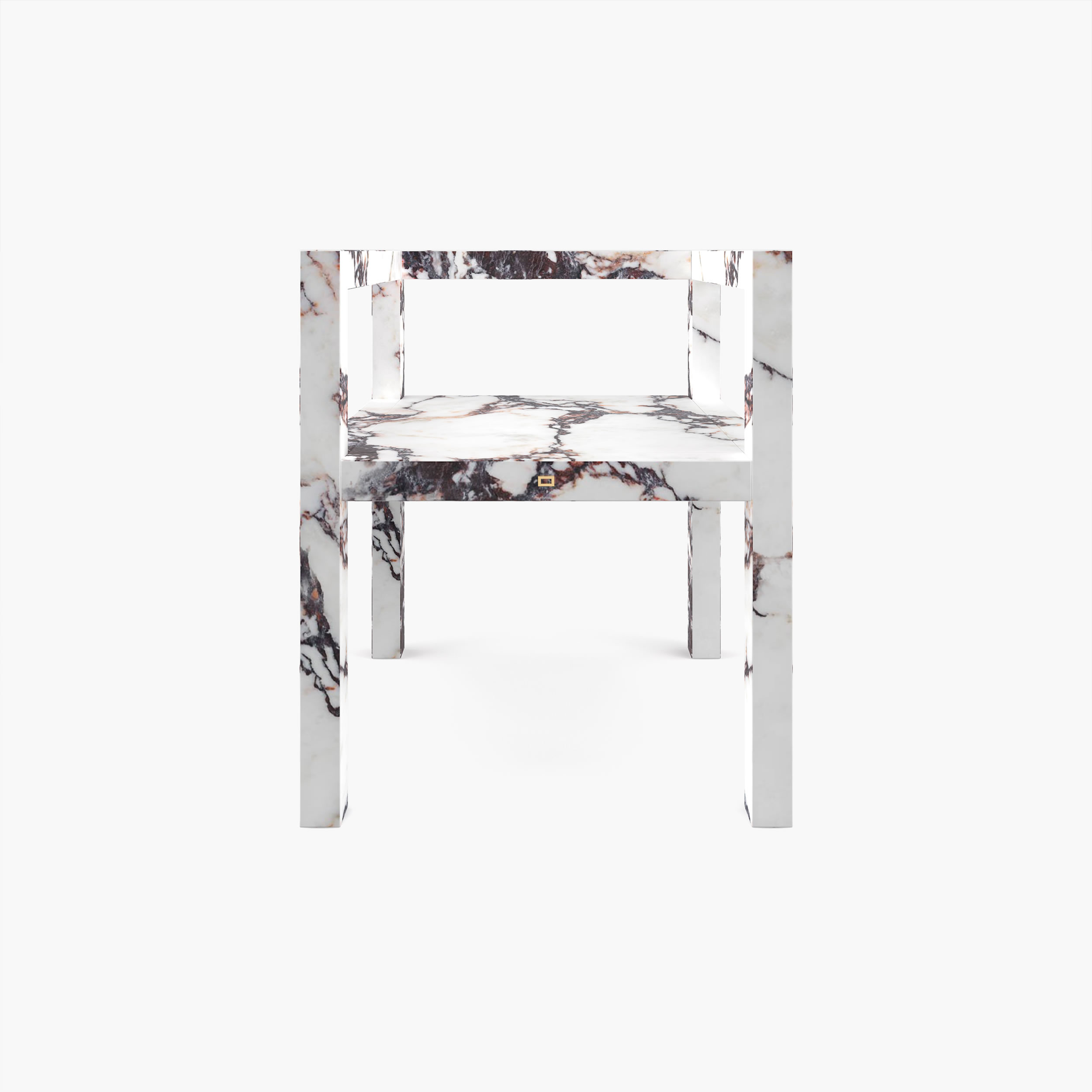 Stuhl Minimalistic Luxury Furniture Marmor Rot Weiss Felix Schwake 20 424 RECHTECK